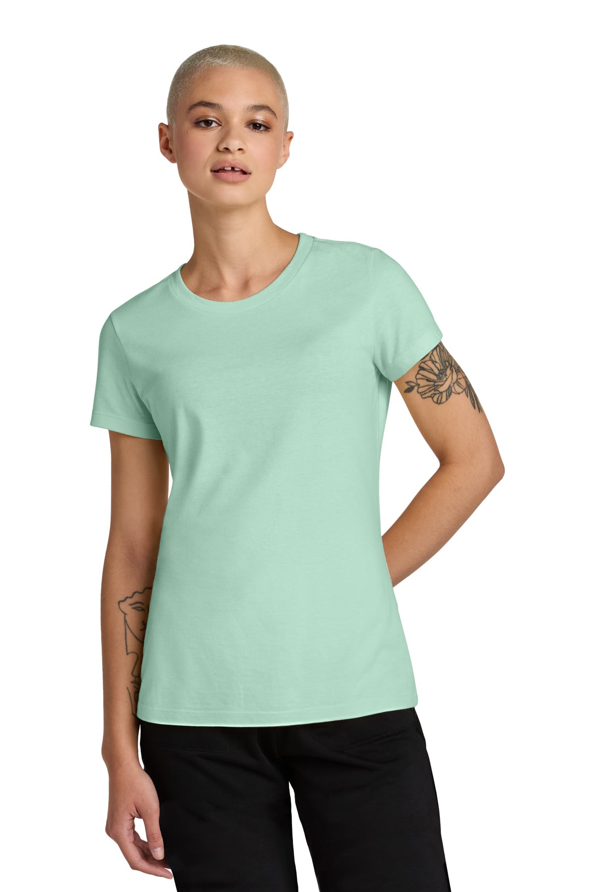 Custom Frosted Mint Women's Perfect Weight CVC Tee DT188, personalized by SanCanDo Swag in Argyle, TX