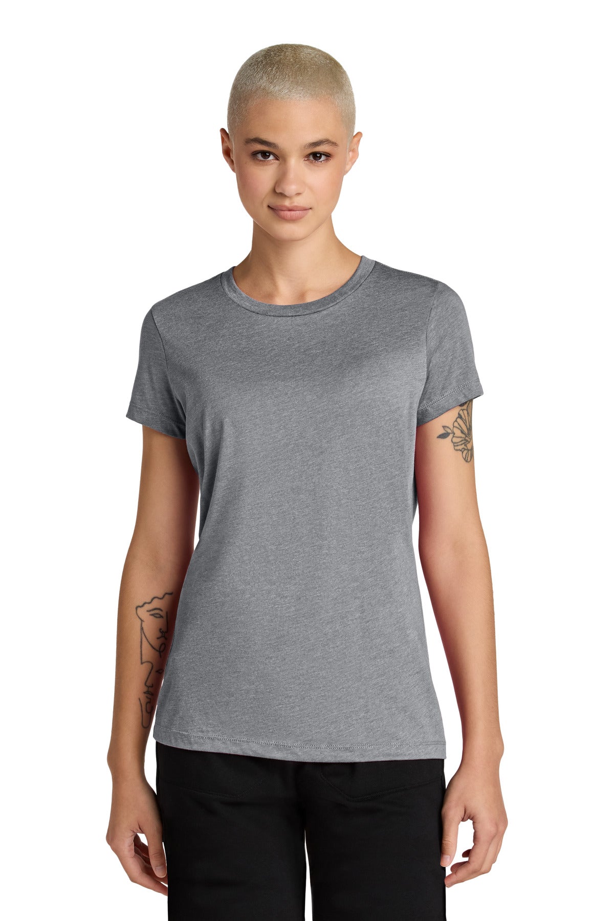 Custom Graphite Heather Women's Perfect Weight CVC Tee DT188, personalized by SanCanDo Swag in Argyle, TX