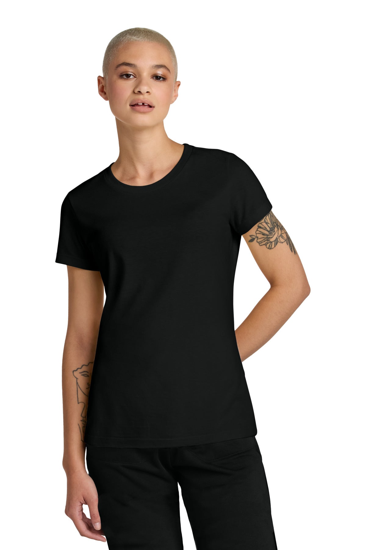 Custom Jet Black Women's Perfect Weight CVC Tee DT188, personalized by SanCanDo Swag in Argyle, TX