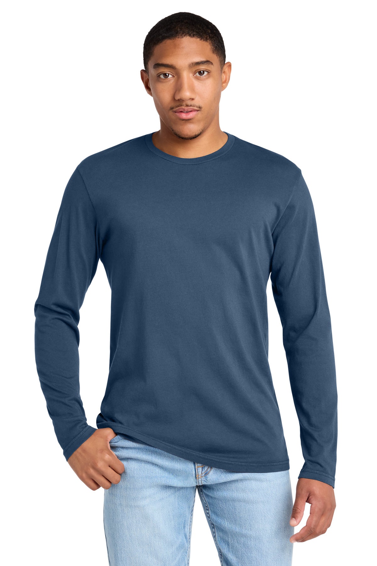 Custom True Navy Wash Long Sleeve Tee DT2103, personalized by SanCanDo Swag in Argyle, TX
