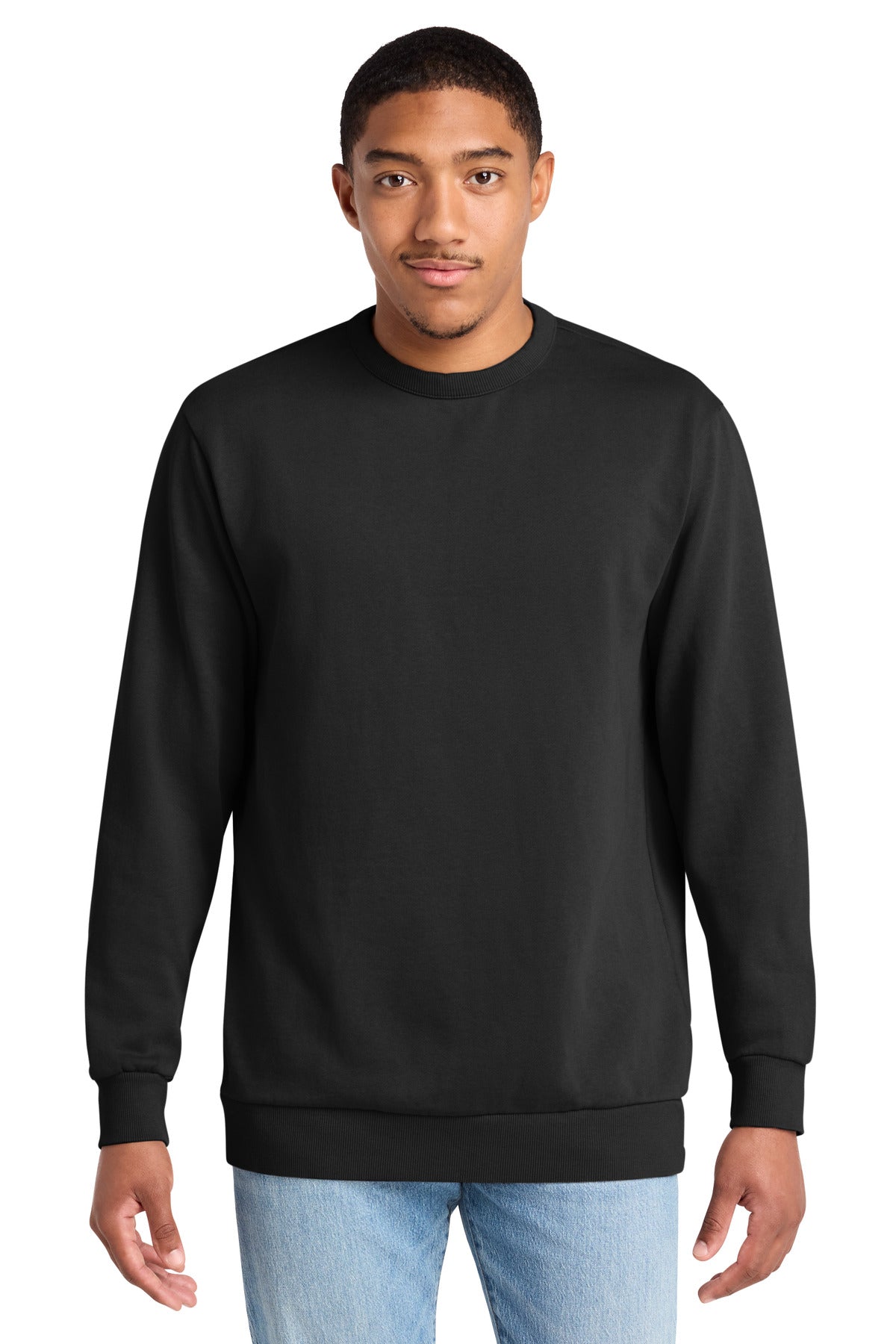 Custom Black Wash Fleece Crew DT2204, personalized by SanCanDo Swag in Argyle, TX