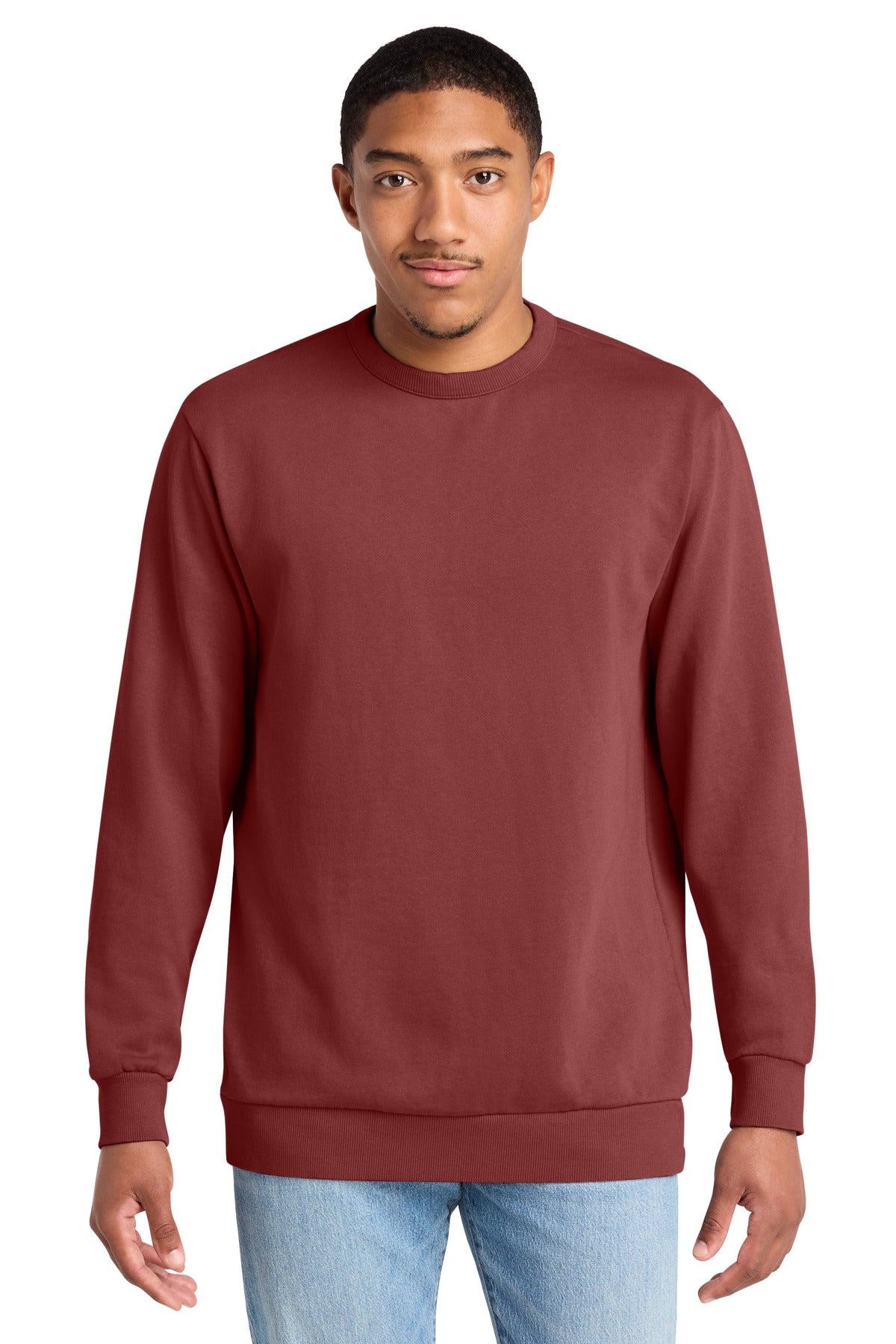 Custom Garnet Wash Fleece Crew DT2204, personalized by SanCanDo Swag in Argyle, TX