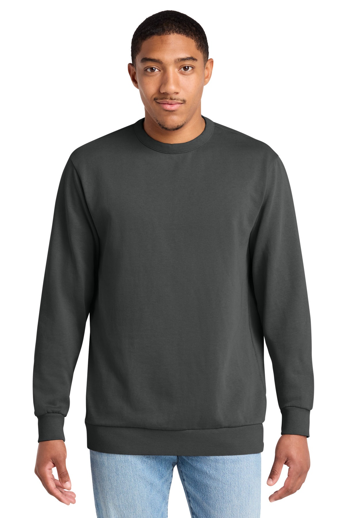 Custom Graphite Wash Fleece Crew DT2204, personalized by SanCanDo Swag in Argyle, TX
