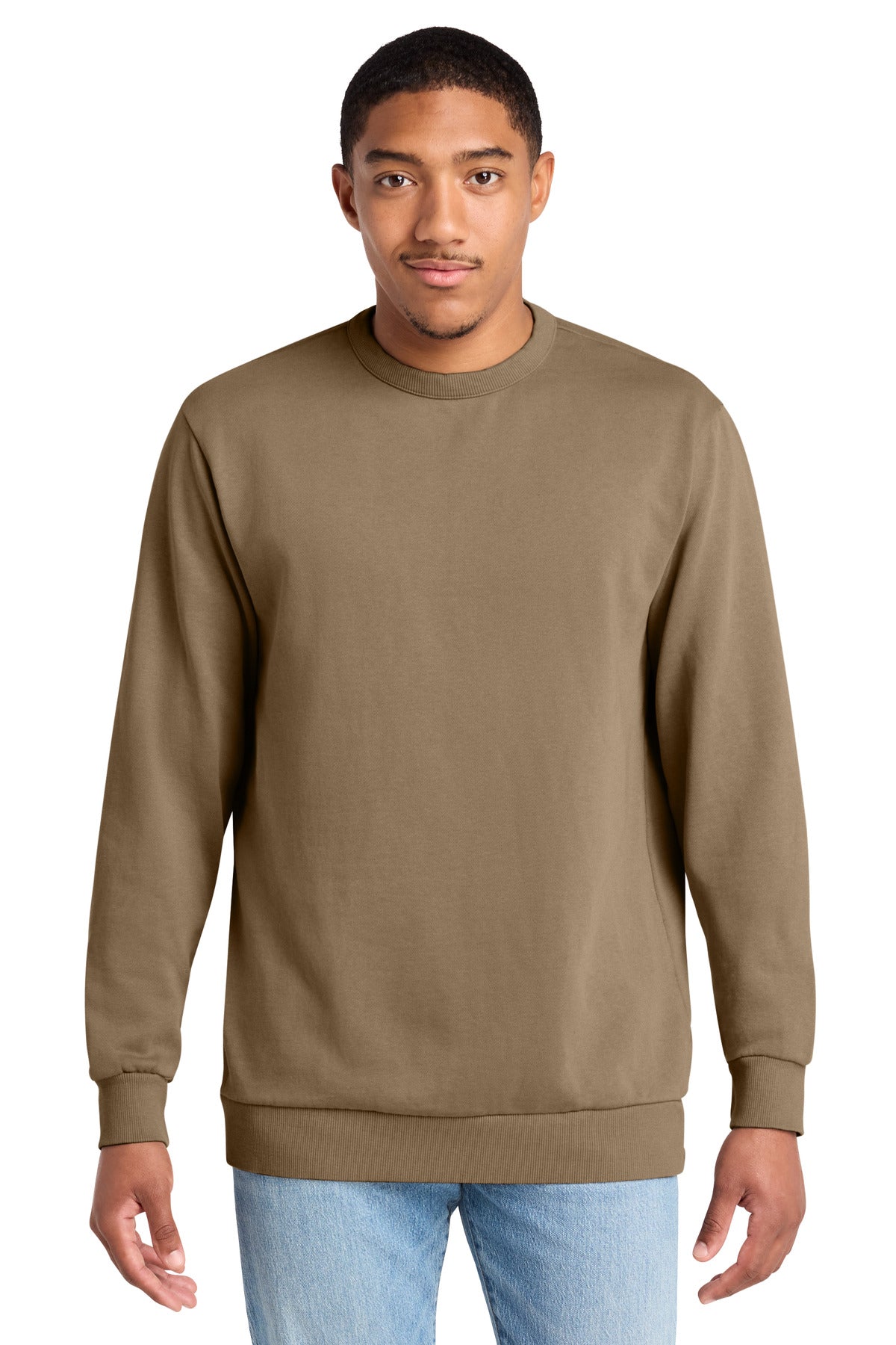 Custom Mushroom Wash Fleece Crew DT2204, personalized by SanCanDo Swag in Argyle, TX