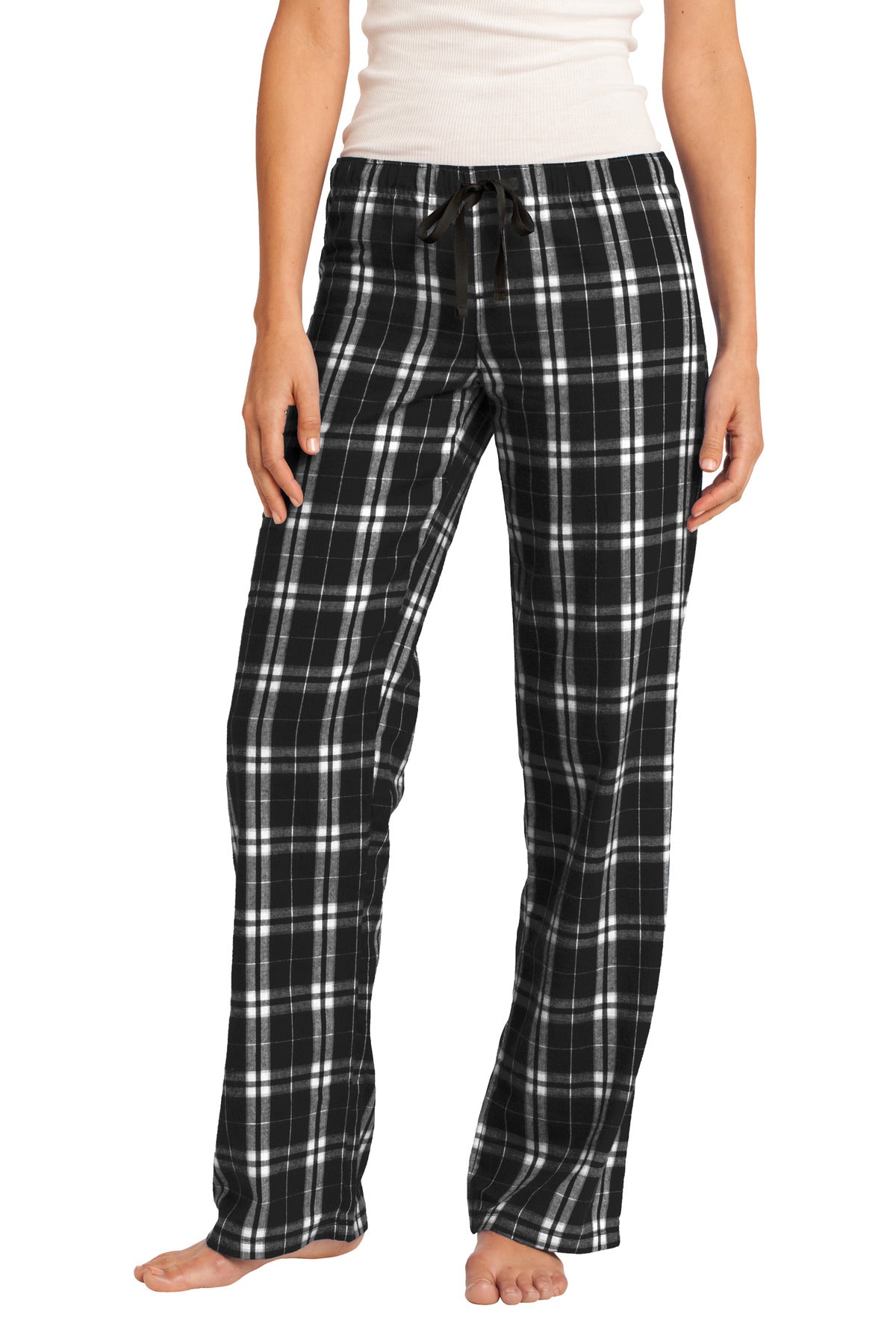 Custom Black Women's Flannel Plaid Pant DT2800, personalized by SanCanDo Swag in Argyle, TX
