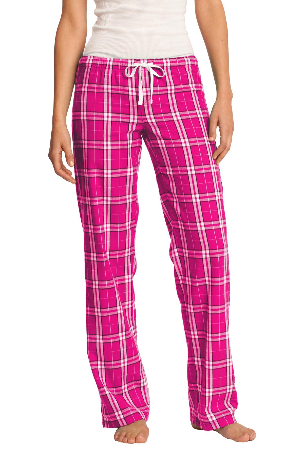 Custom Dark Fuchsia Women's Flannel Plaid Pant DT2800, personalized by SanCanDo Swag in Argyle, TX