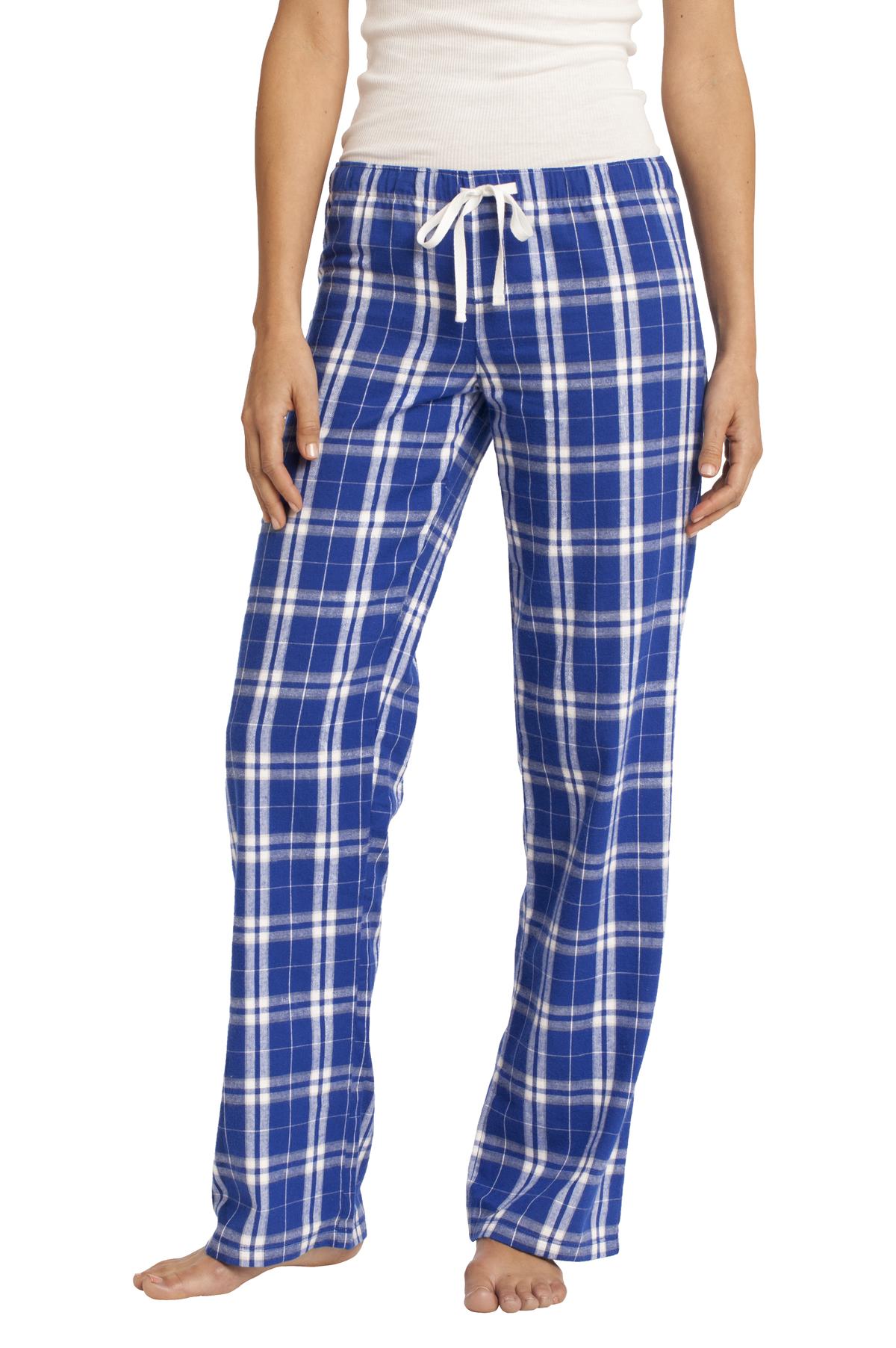 Custom Deep Royal Women's Flannel Plaid Pant DT2800, personalized by SanCanDo Swag in Argyle, TX
