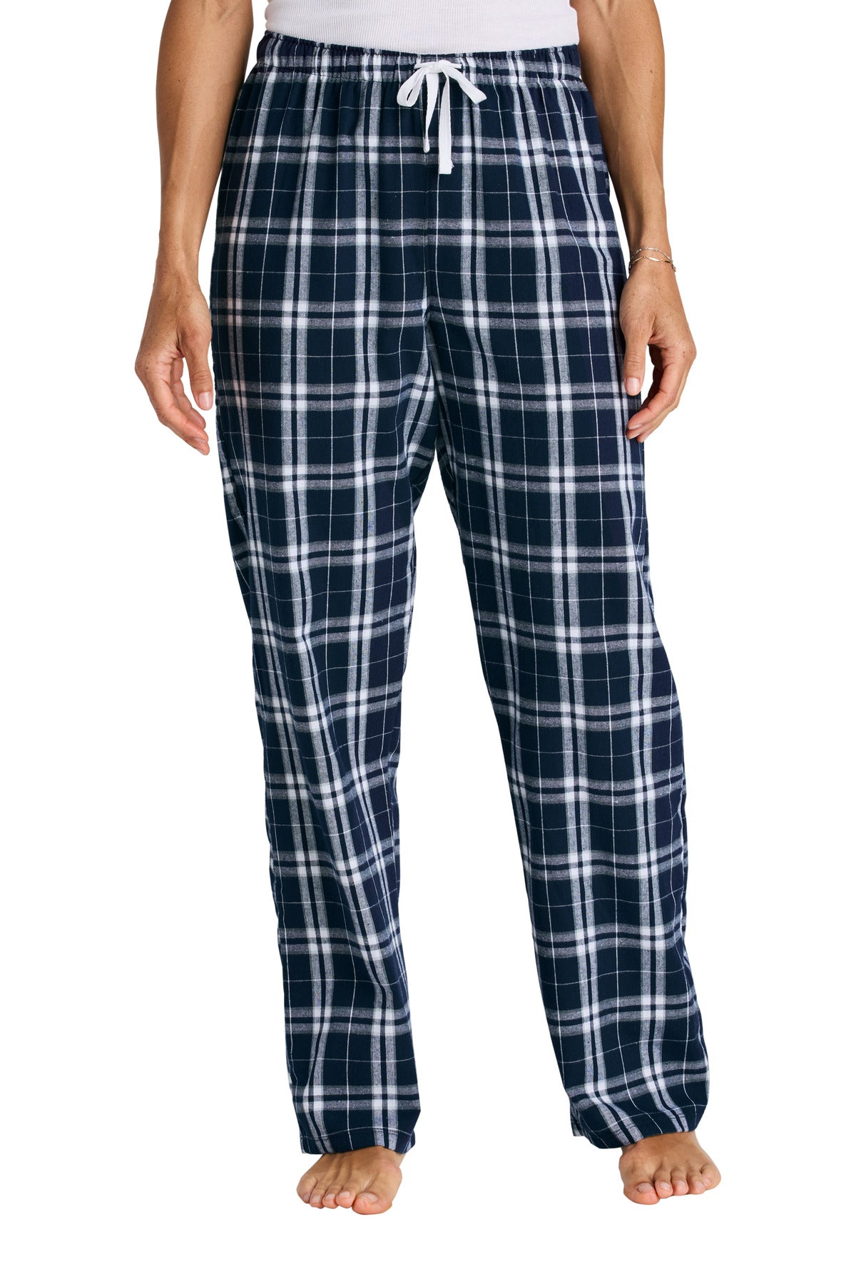 Custom True Navy Women's Flannel Plaid Pant DT2800, personalized by SanCanDo Swag in Argyle, TX