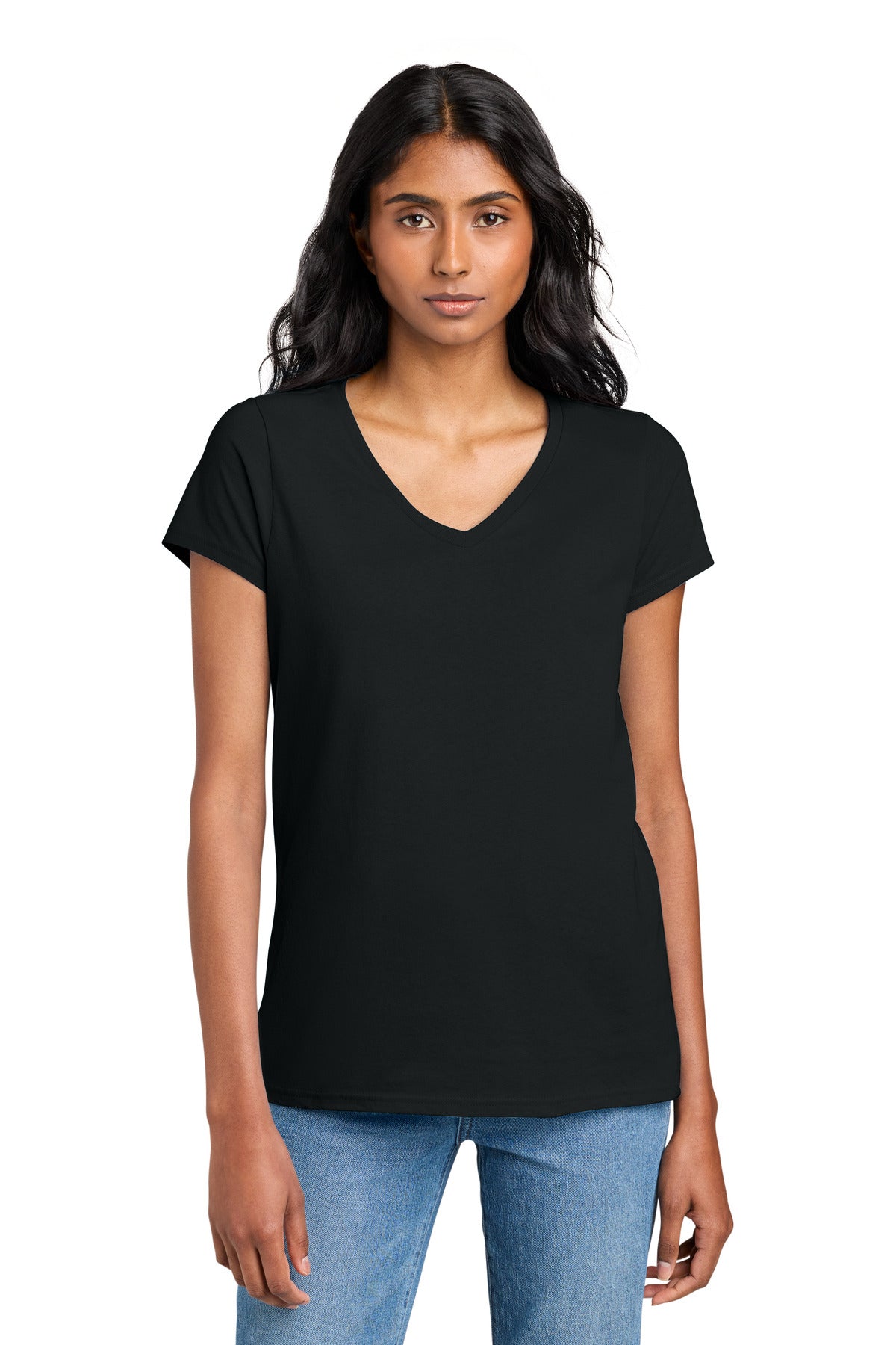 Custom Black Women's The Concert Tee V-Neck DT5002, personalized by SanCanDo Swag in Argyle, TX