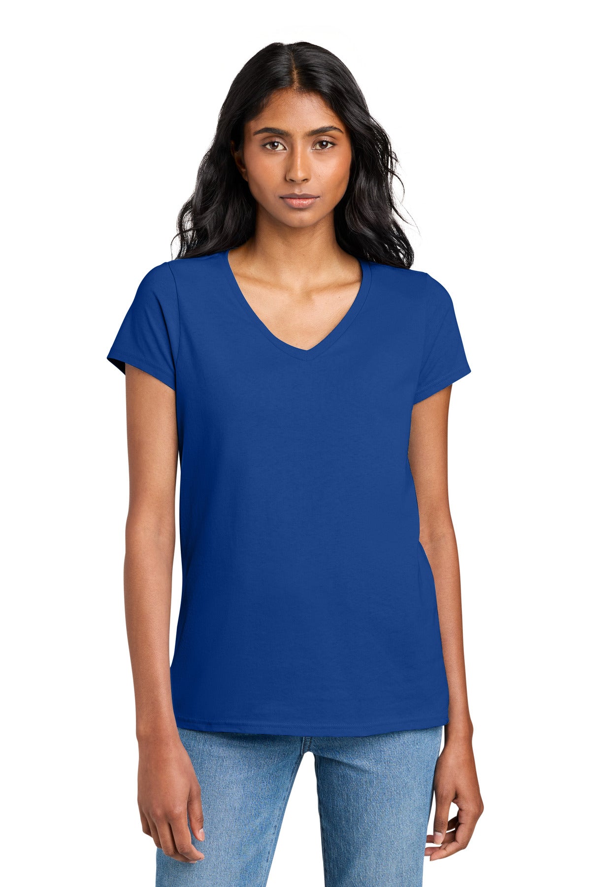 Custom Deep Royal Women's The Concert Tee V-Neck DT5002, personalized by SanCanDo Swag in Argyle, TX