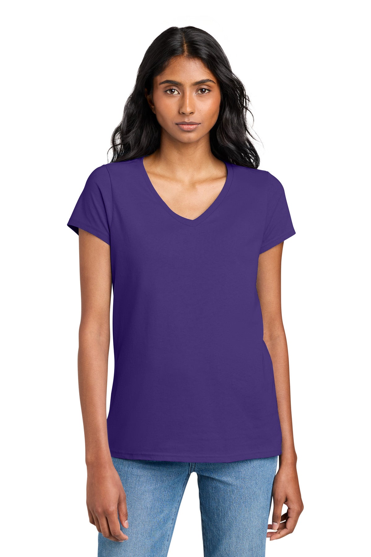 Custom Purple Women's The Concert Tee V-Neck DT5002, personalized by SanCanDo Swag in Argyle, TX