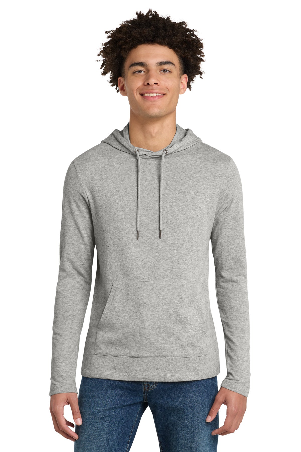Custom Light Heather Grey Featherweight French Terry Hoodie DT571, personalized by SanCanDo Swag in Argyle, TX