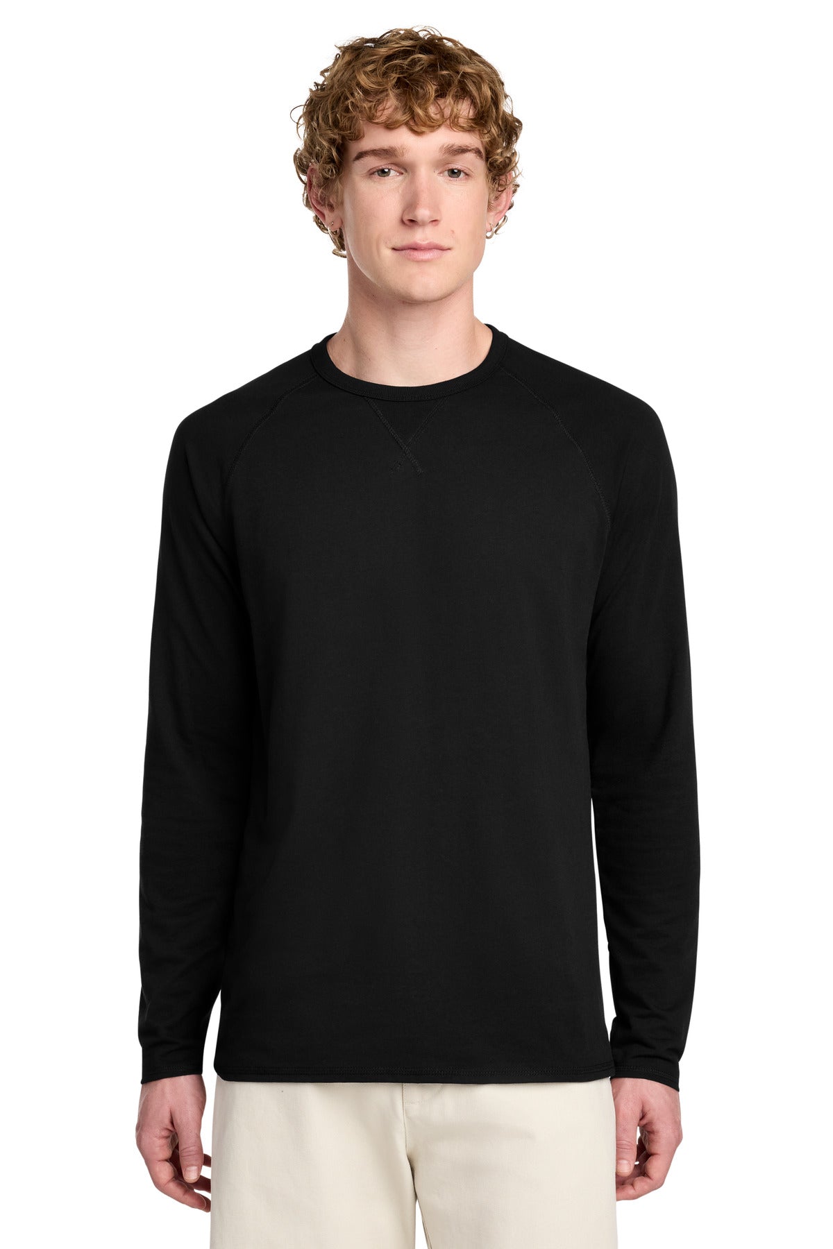 Custom Black Terry Long Sleeve Crewneck DT572, personalized by SanCanDo Swag in Argyle, TX