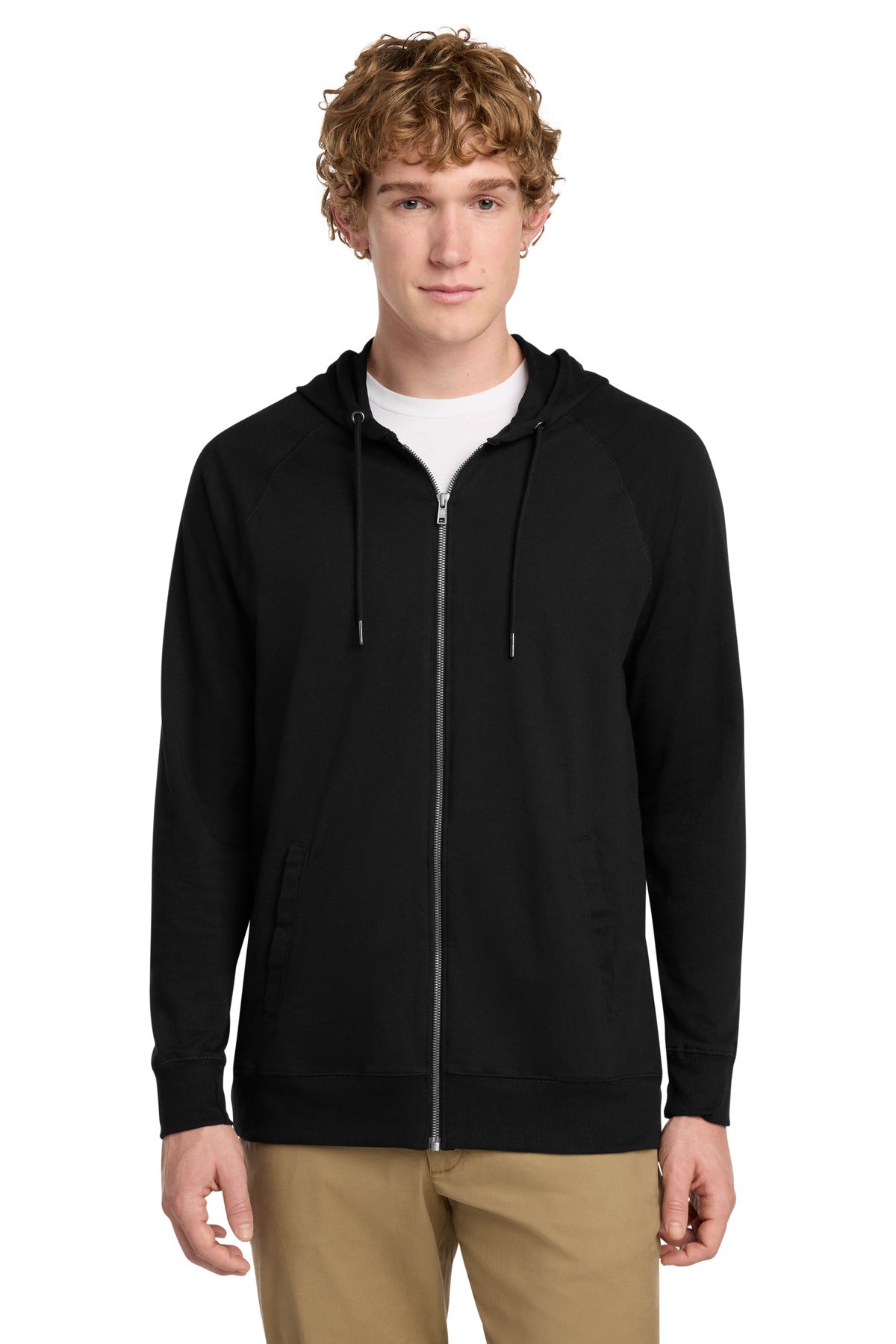 Custom Black Featherweight French Terry Full-Zip Hoodie DT573, personalized by SanCanDo Swag in Argyle, TX