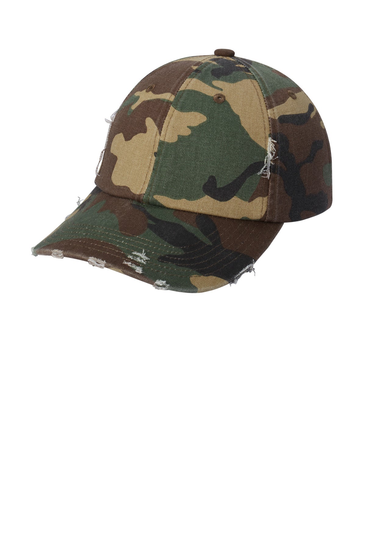 Custom Military Camo Distressed Cap DT600, personalized by SanCanDo Swag in Argyle, TX