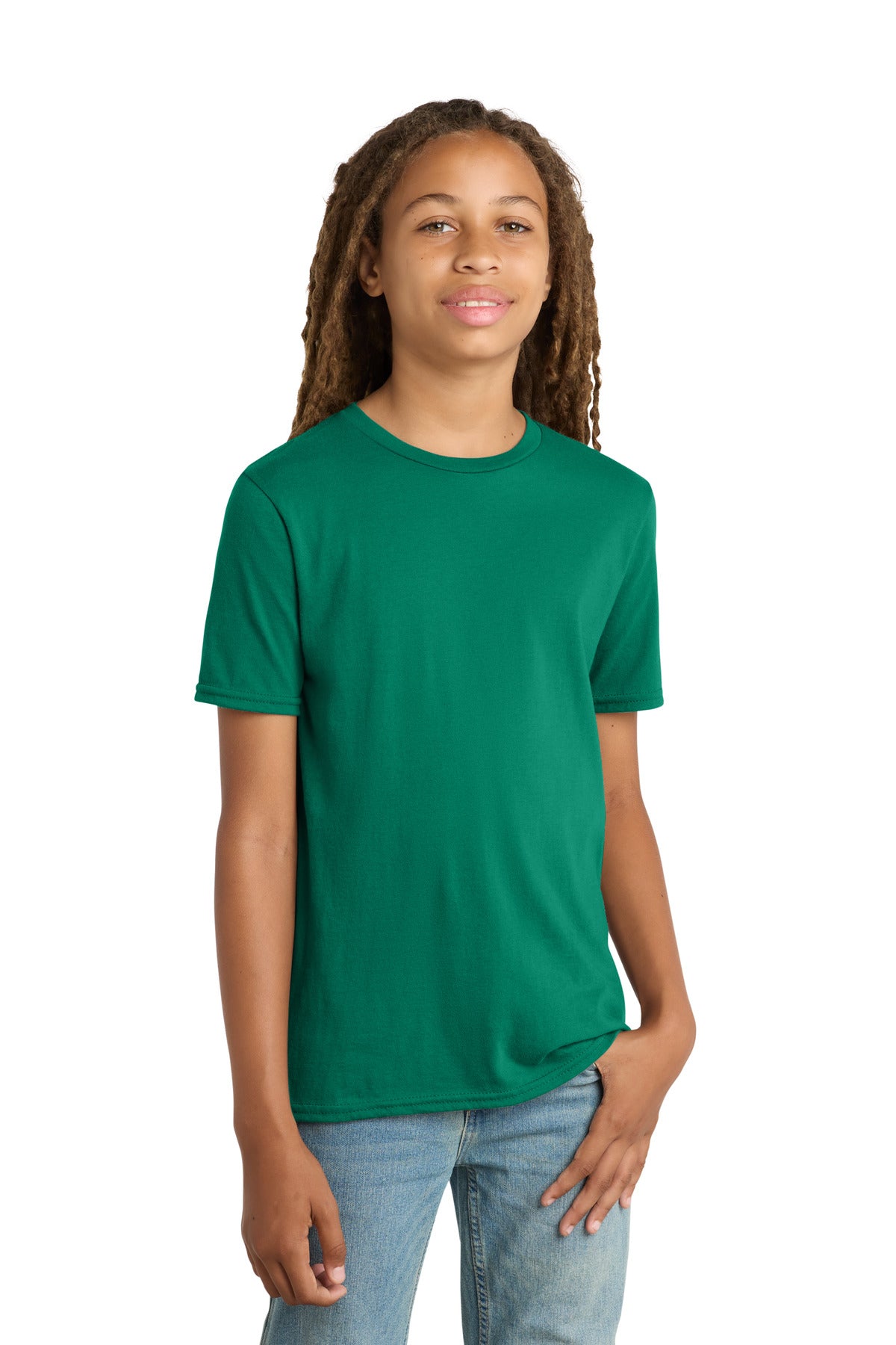 Custom Jewel Green Youth V.I.T. Tee DT6000Y, personalized by SanCanDo Swag in Argyle, TX