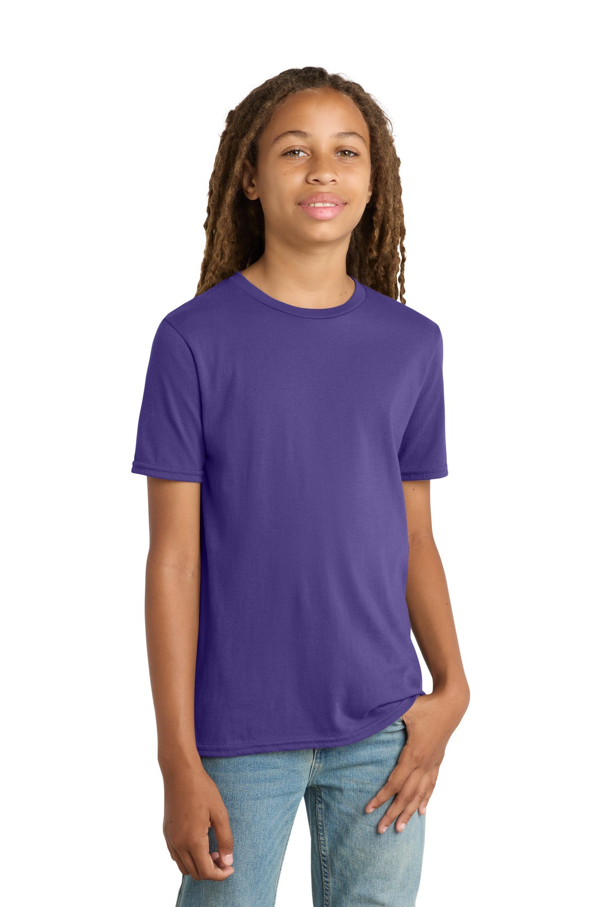 Custom Purple Youth V.I.T. Tee DT6000Y, personalized by SanCanDo Swag in Argyle, TX