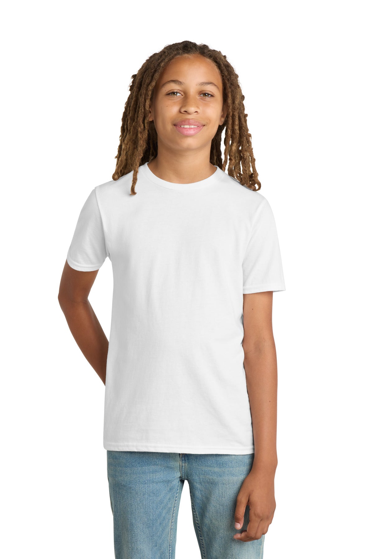 Custom White Youth V.I.T. Tee DT6000Y, personalized by SanCanDo Swag in Argyle, TX