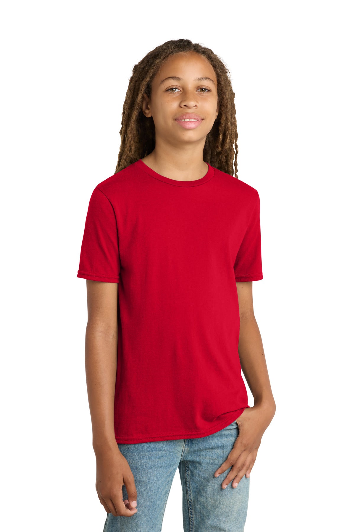 Custom Classic Red Youth V.I.T. Tee DT6000Y, personalized by SanCanDo Swag in Argyle, TX