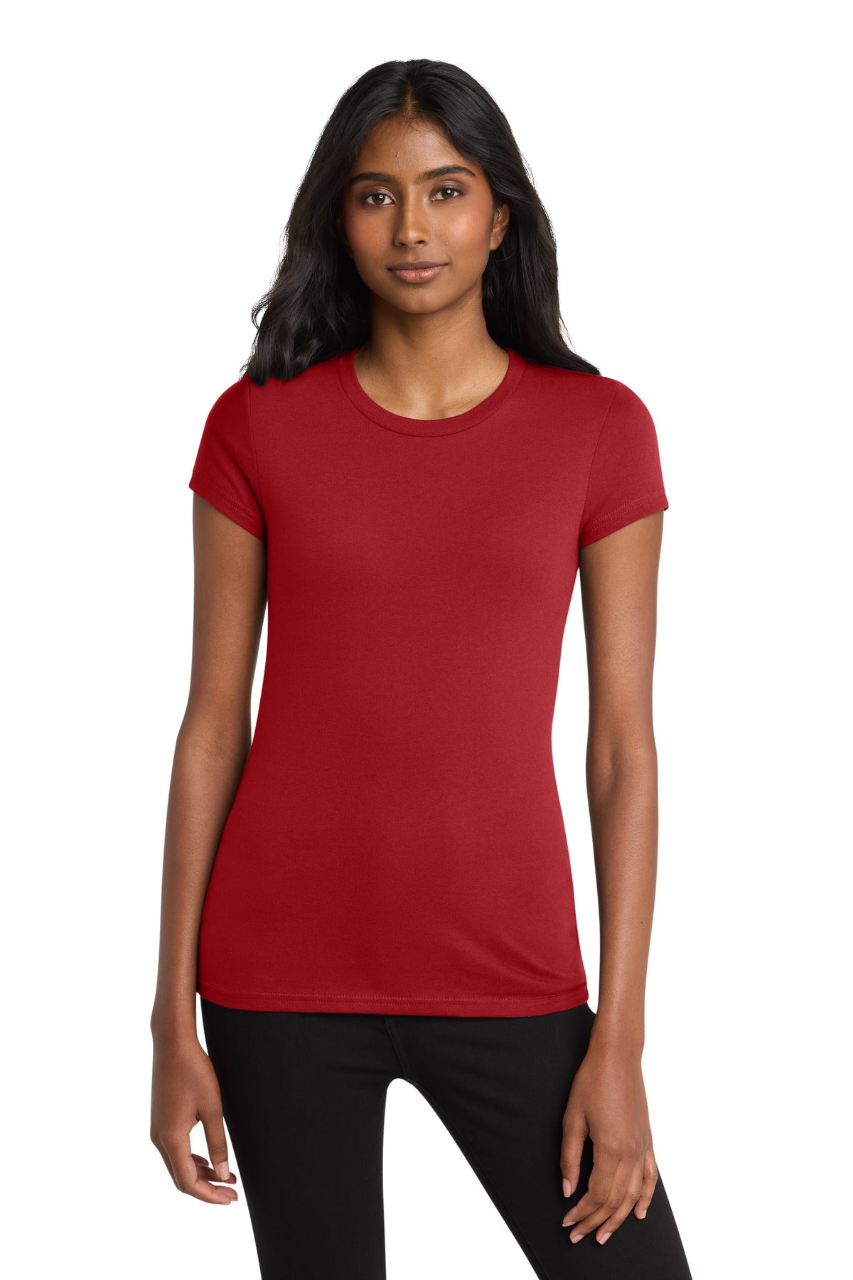 Custom Classic Red Women's Fitted V.I.T. Tee DT6001, personalized by SanCanDo Swag in Argyle, TX