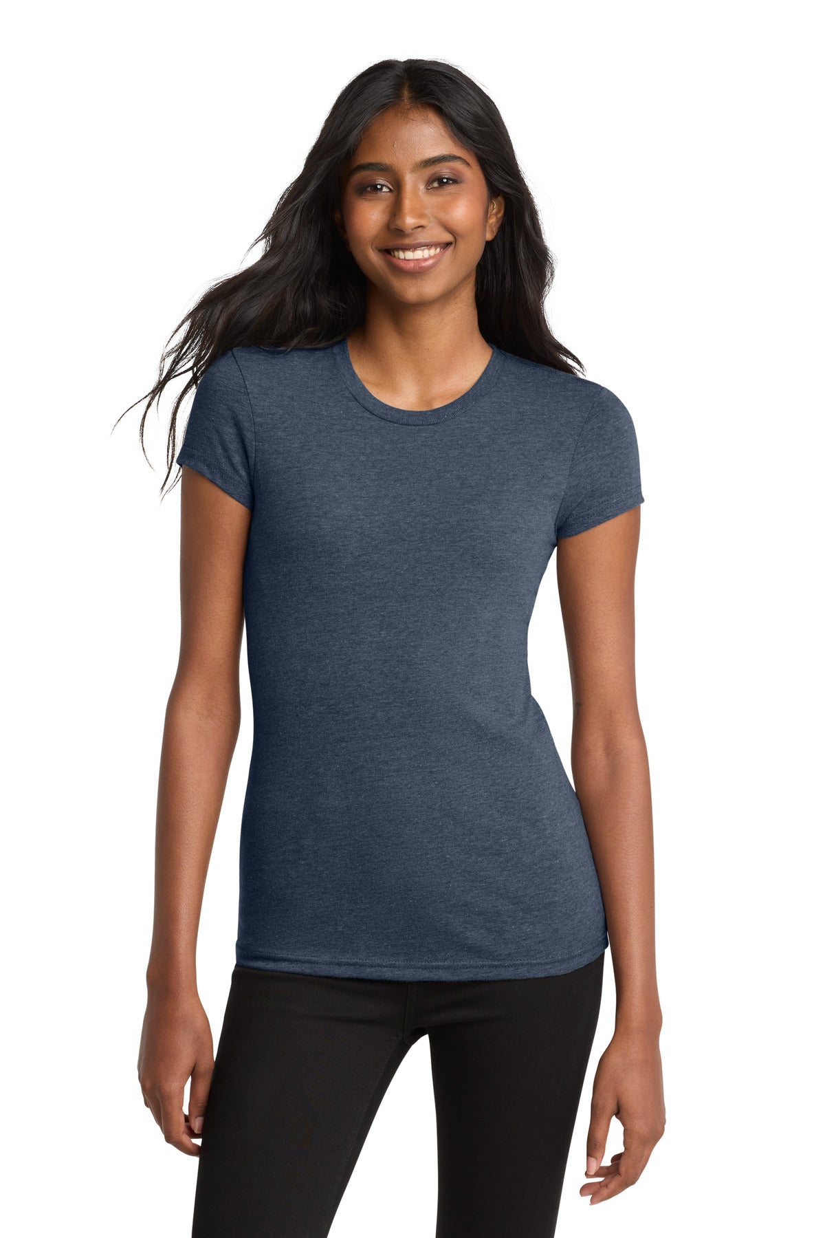 Custom Heathered Navy Women's Fitted V.I.T. Tee DT6001, personalized by SanCanDo Swag in Argyle, TX