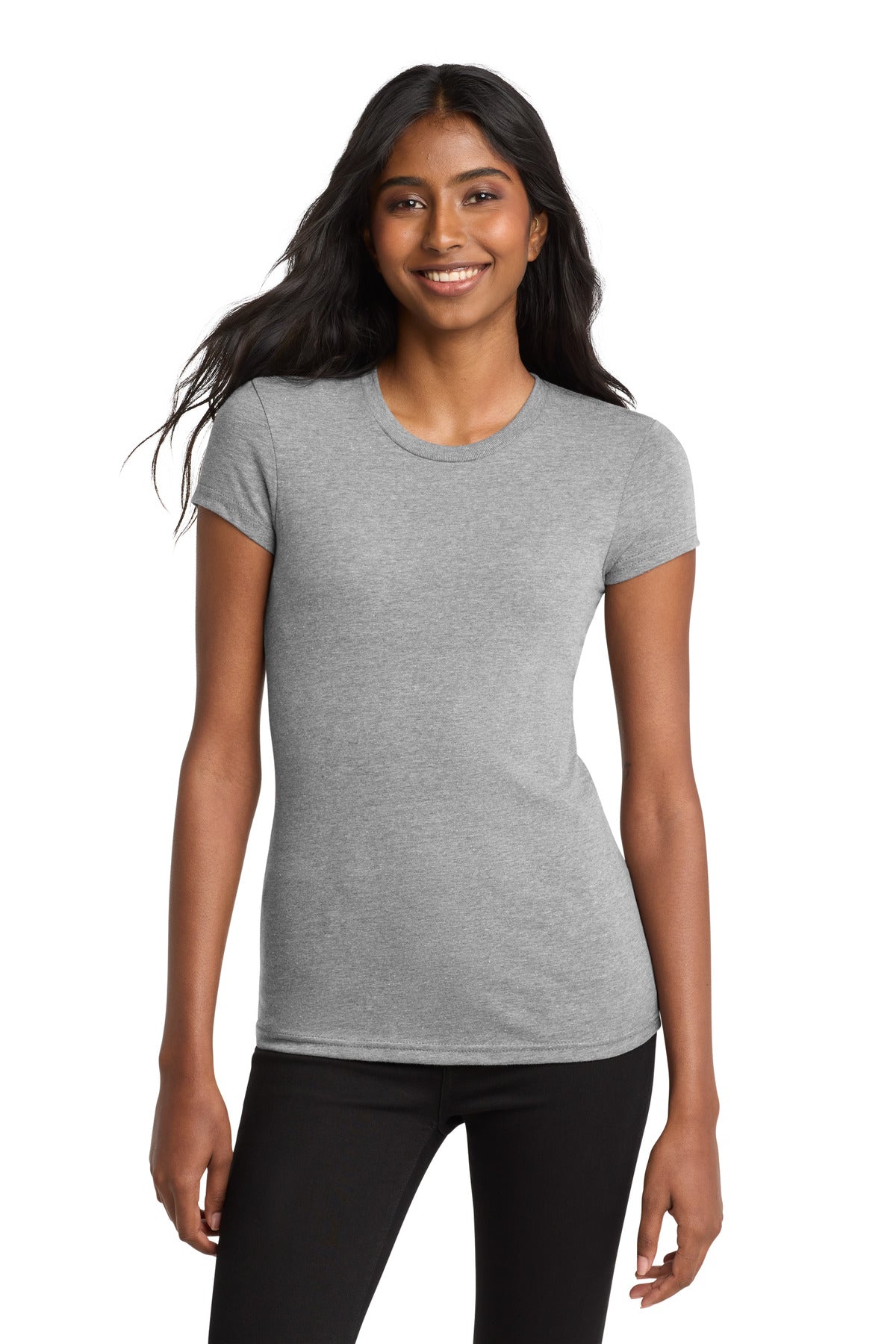 Custom Light Heather Grey Women's Fitted V.I.T. Tee DT6001, personalized by SanCanDo Swag in Argyle, TX