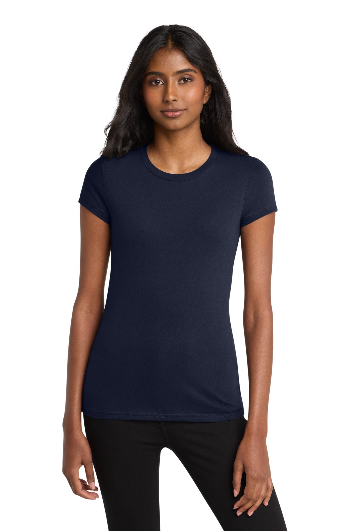 Custom New Navy Women's Fitted V.I.T. Tee DT6001, personalized by SanCanDo Swag in Argyle, TX