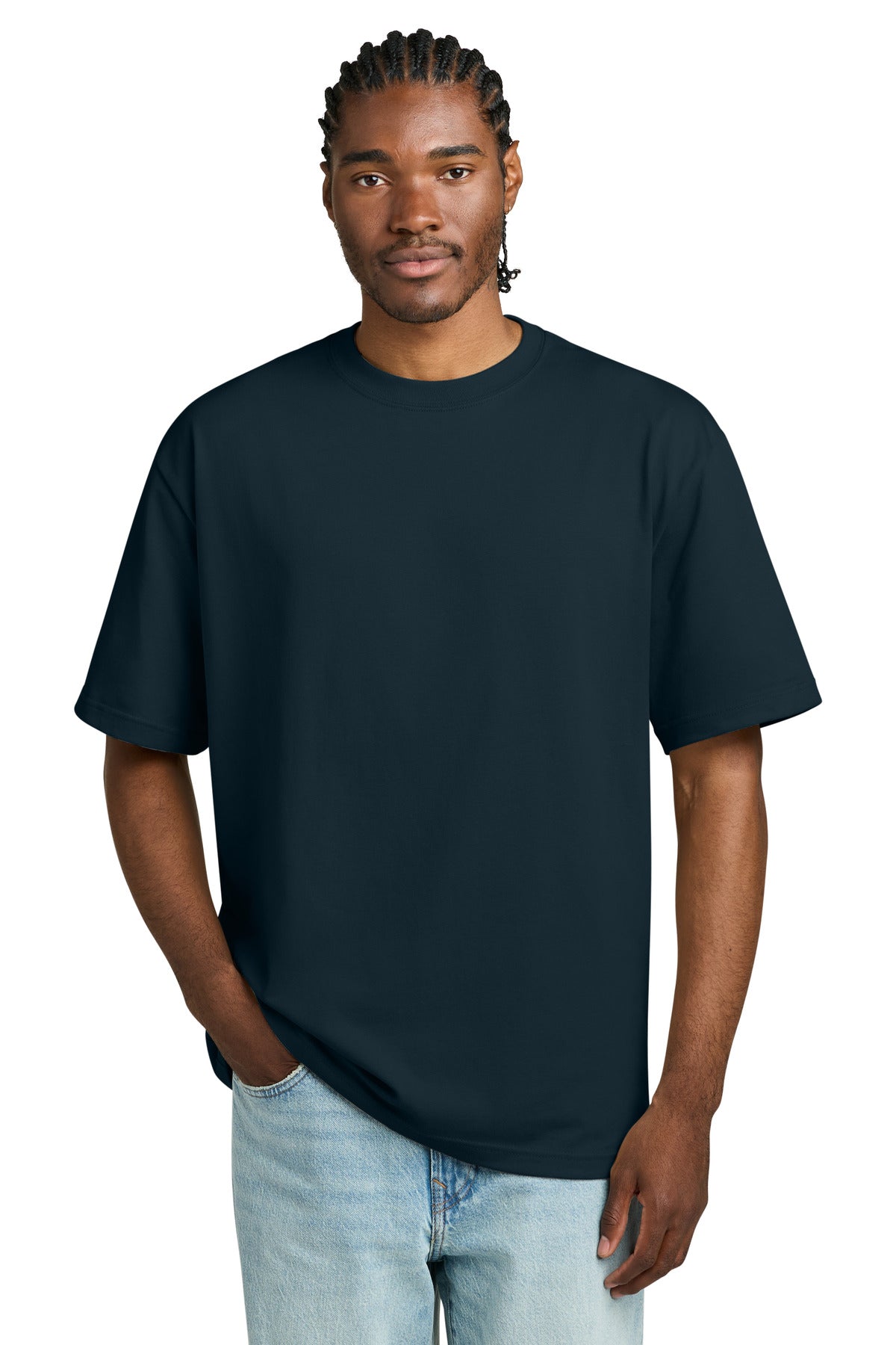Custom Navy Blue Heavyweight V.I.T. Tee DT6065, personalized by SanCanDo Swag in Argyle, TX