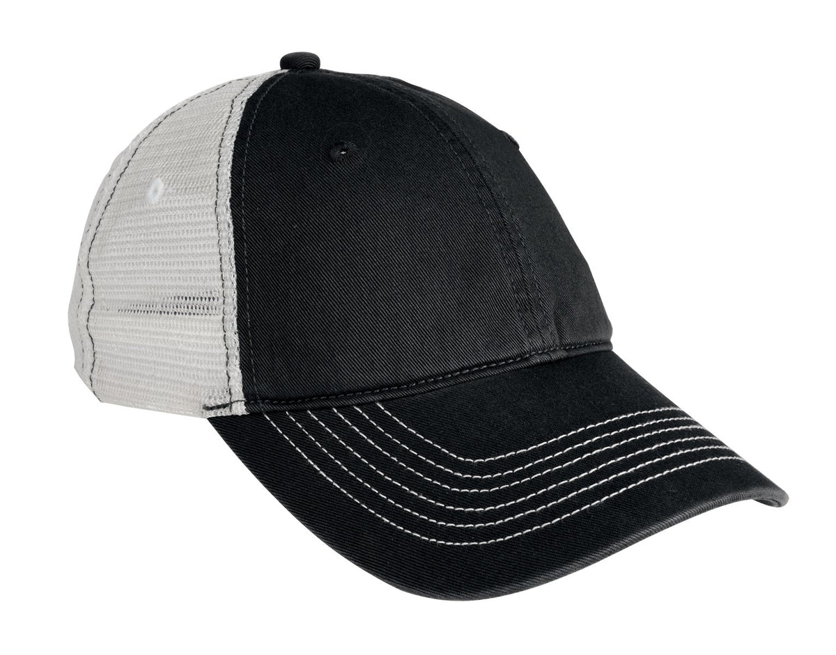 Custom Black/ White Mesh Back Cap DT607, personalized by SanCanDo Swag in Argyle, TX