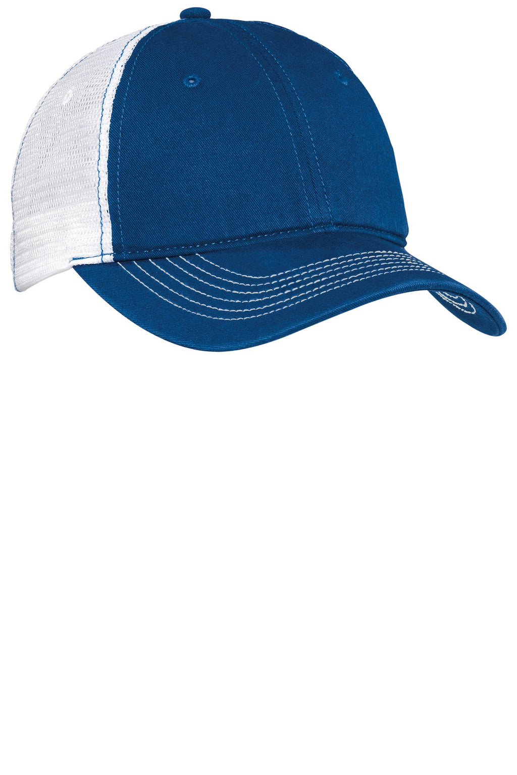 Custom Royal/ White Mesh Back Cap DT607, personalized by SanCanDo Swag in Argyle, TX