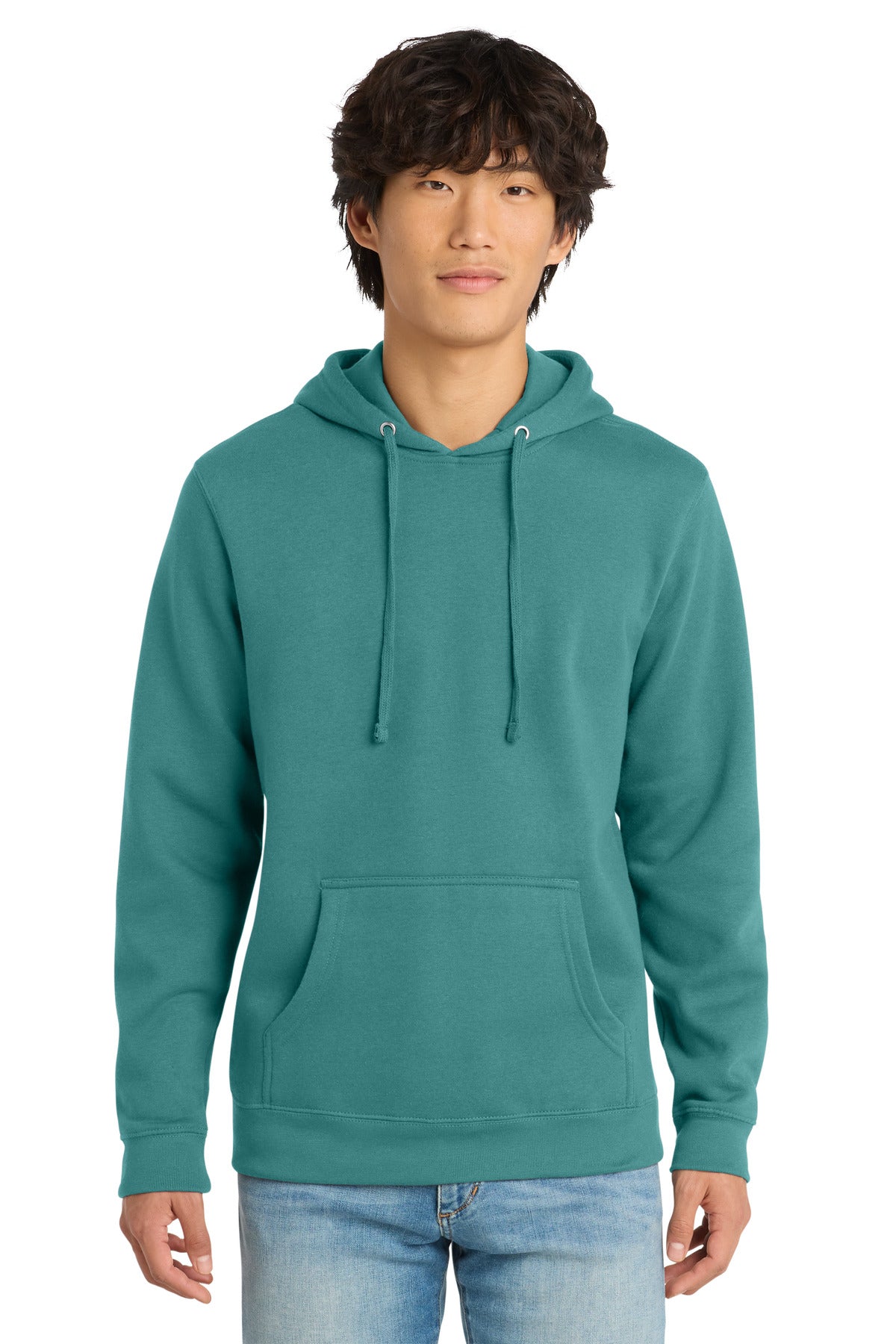Custom Eucalyptus Blue V.I.T.Fleece Hoodie DT6100, personalized by SanCanDo Swag in Argyle, TX