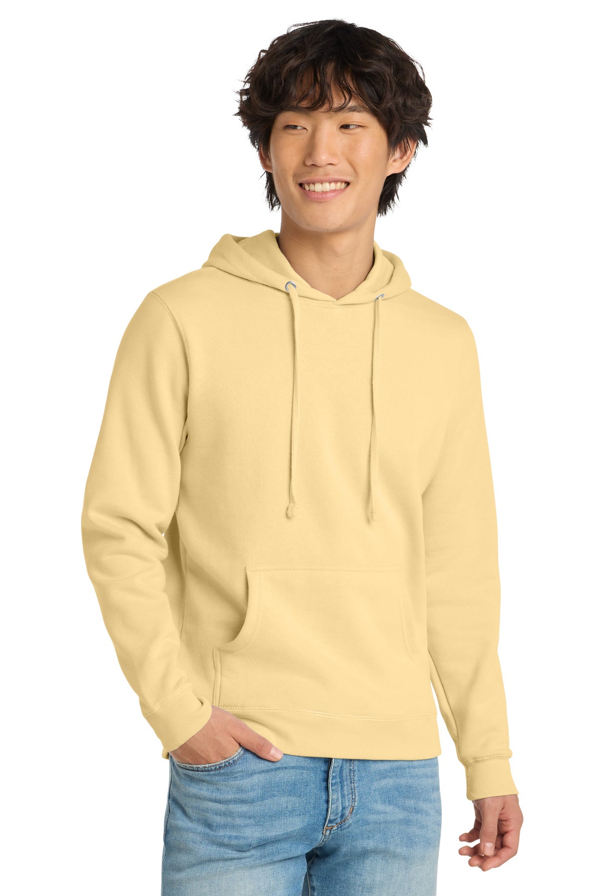 Custom Light Yellow V.I.T.Fleece Hoodie DT6100, personalized by SanCanDo Swag in Argyle, TX
