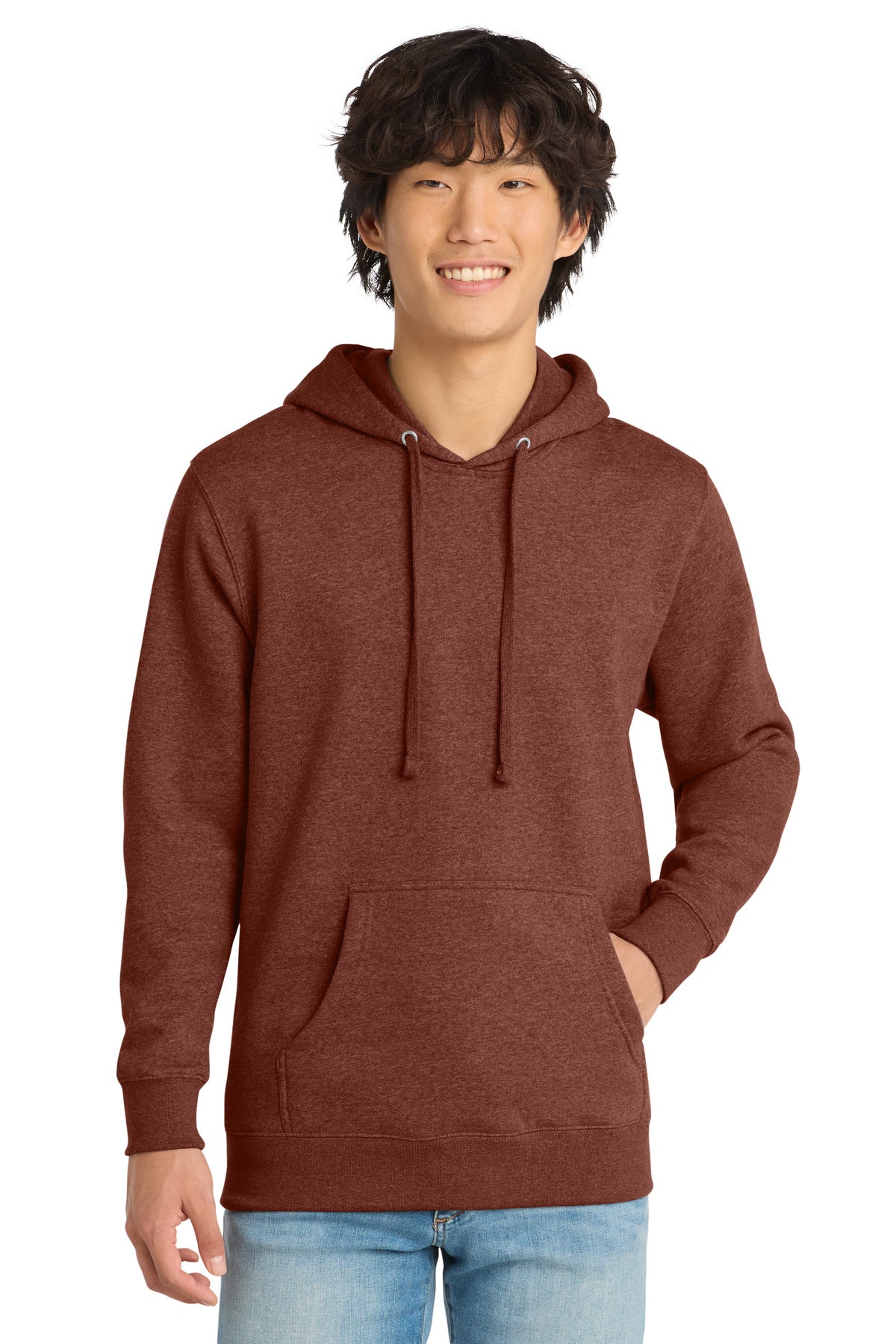 Custom Heathered Russet V.I.T.Fleece Hoodie DT6100, personalized by SanCanDo Swag in Argyle, TX