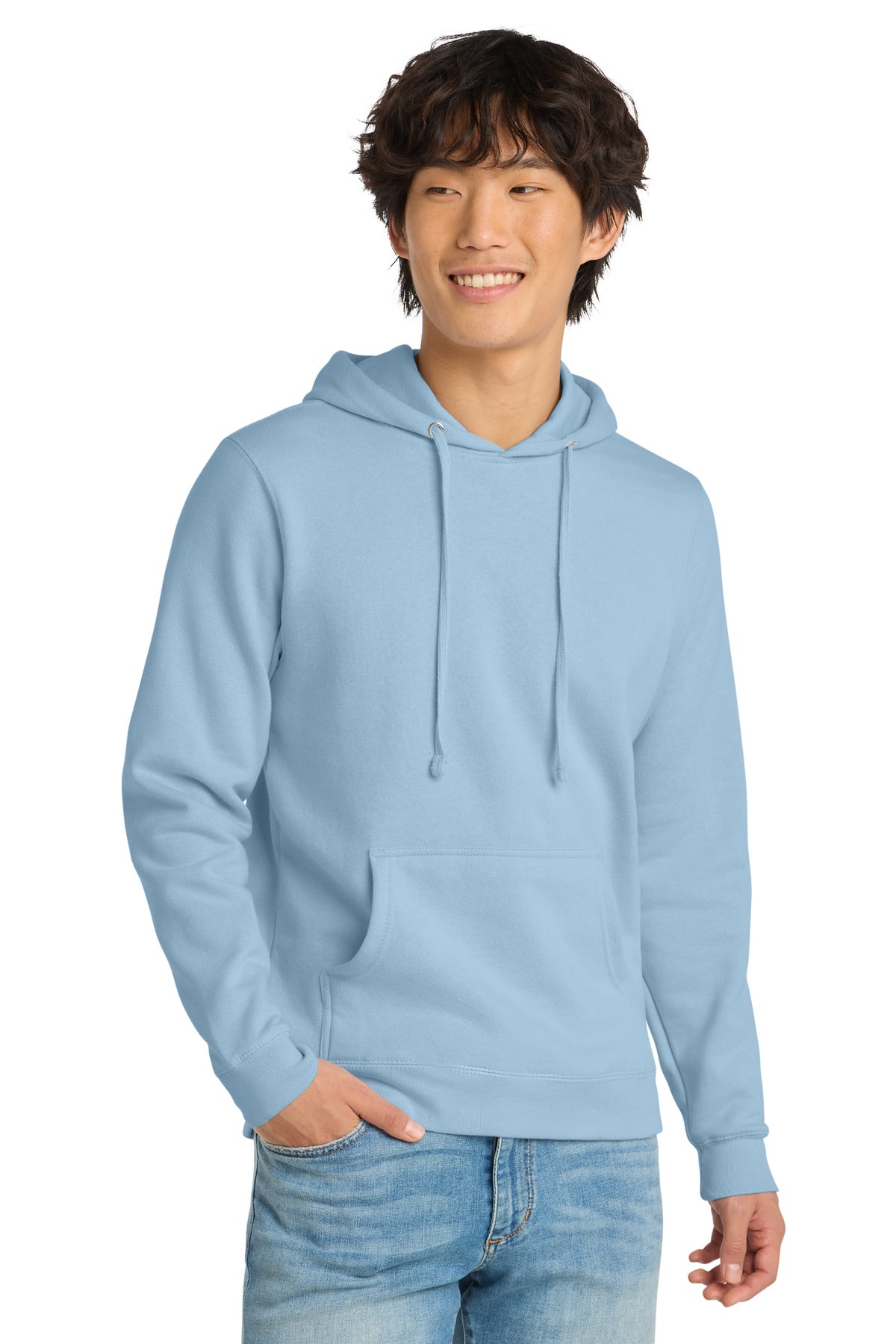 Custom Ice Blue V.I.T.Fleece Hoodie DT6100, personalized by SanCanDo Swag in Argyle, TX