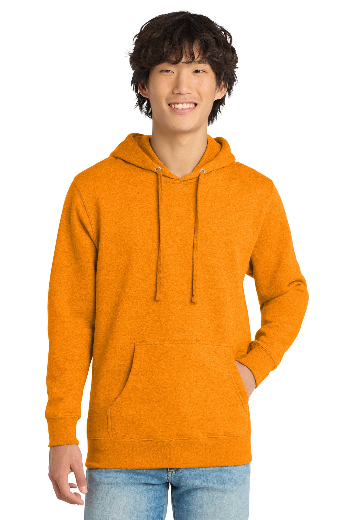 Custom Marigold Heather V.I.T.Fleece Hoodie DT6100, personalized by SanCanDo Swag in Argyle, TX