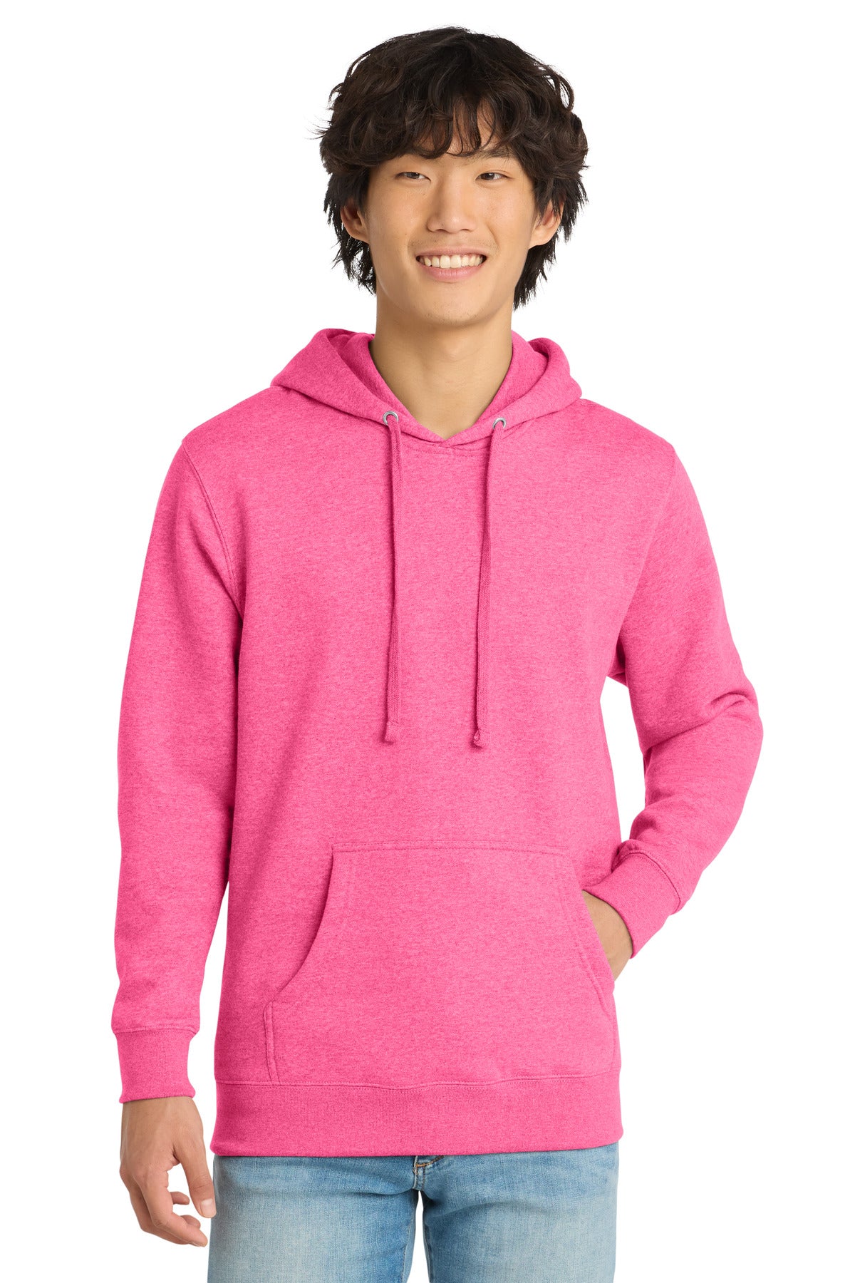 Custom Awareness Pink Heather V.I.T.Fleece Hoodie DT6100, personalized by SanCanDo Swag in Argyle, TX