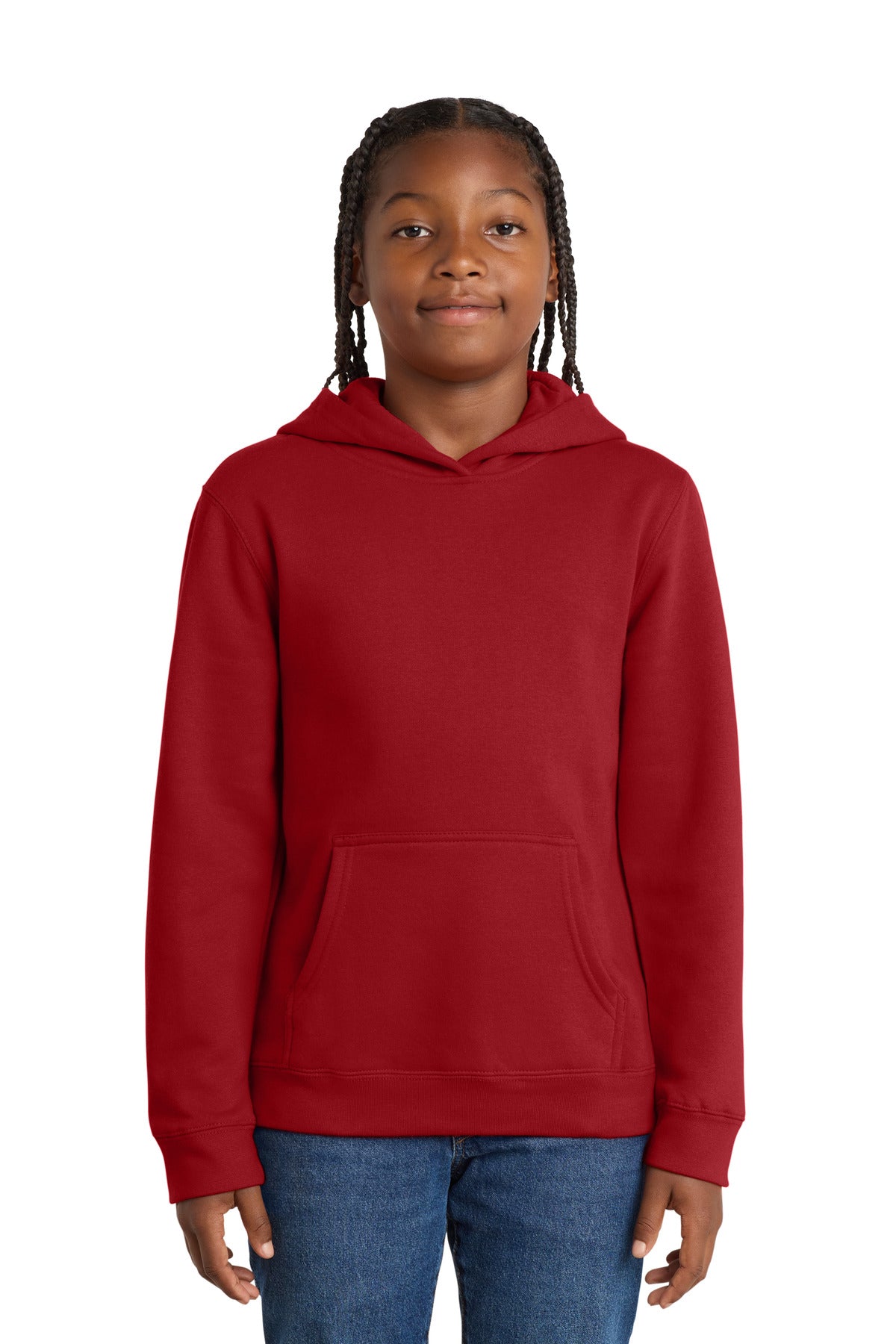 Custom Classic Red Youth V.I.T.Fleece Hoodie DT6100Y, personalized by SanCanDo Swag in Argyle, TX