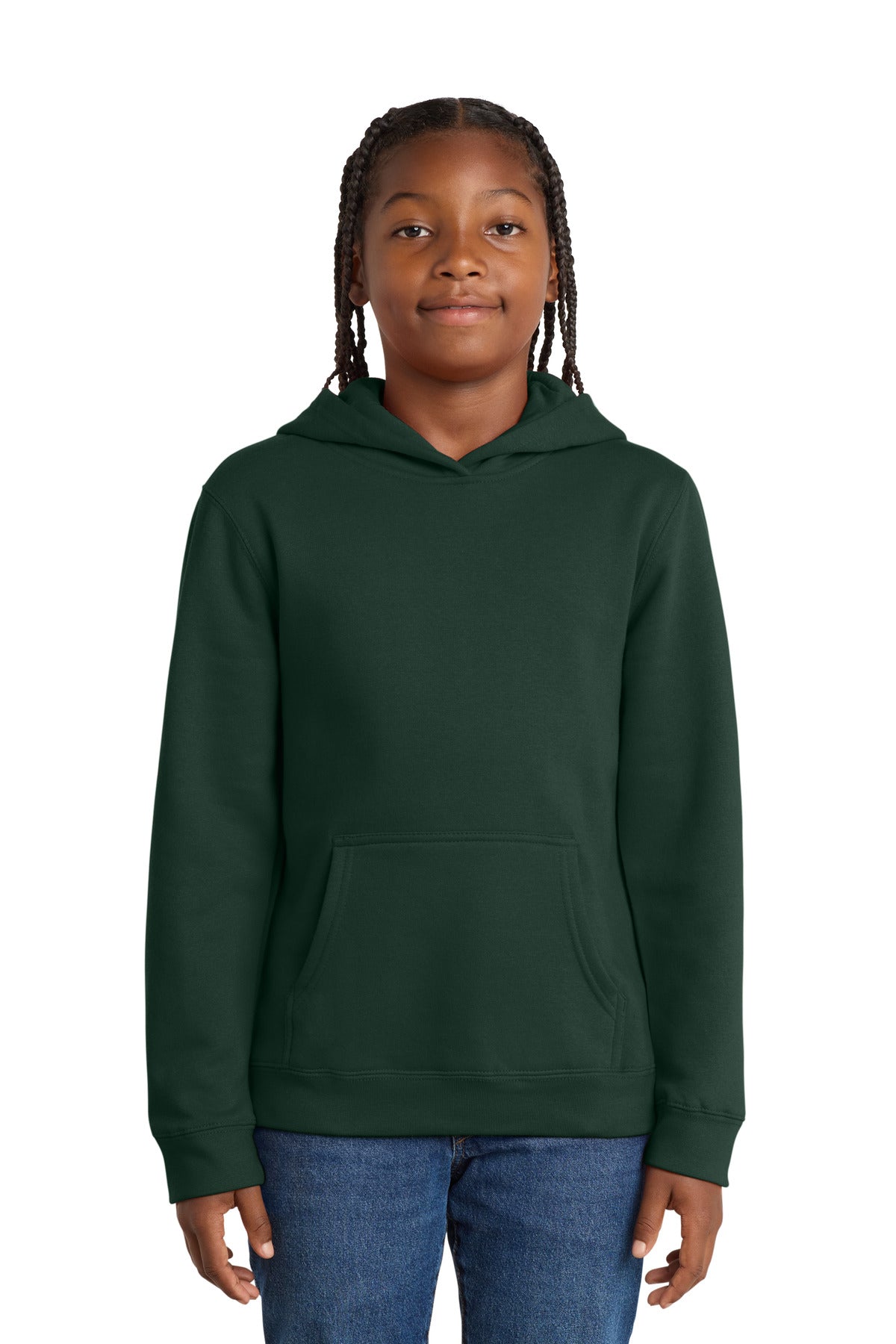 Custom Forest Green Youth V.I.T.Fleece Hoodie DT6100Y, personalized by SanCanDo Swag in Argyle, TX