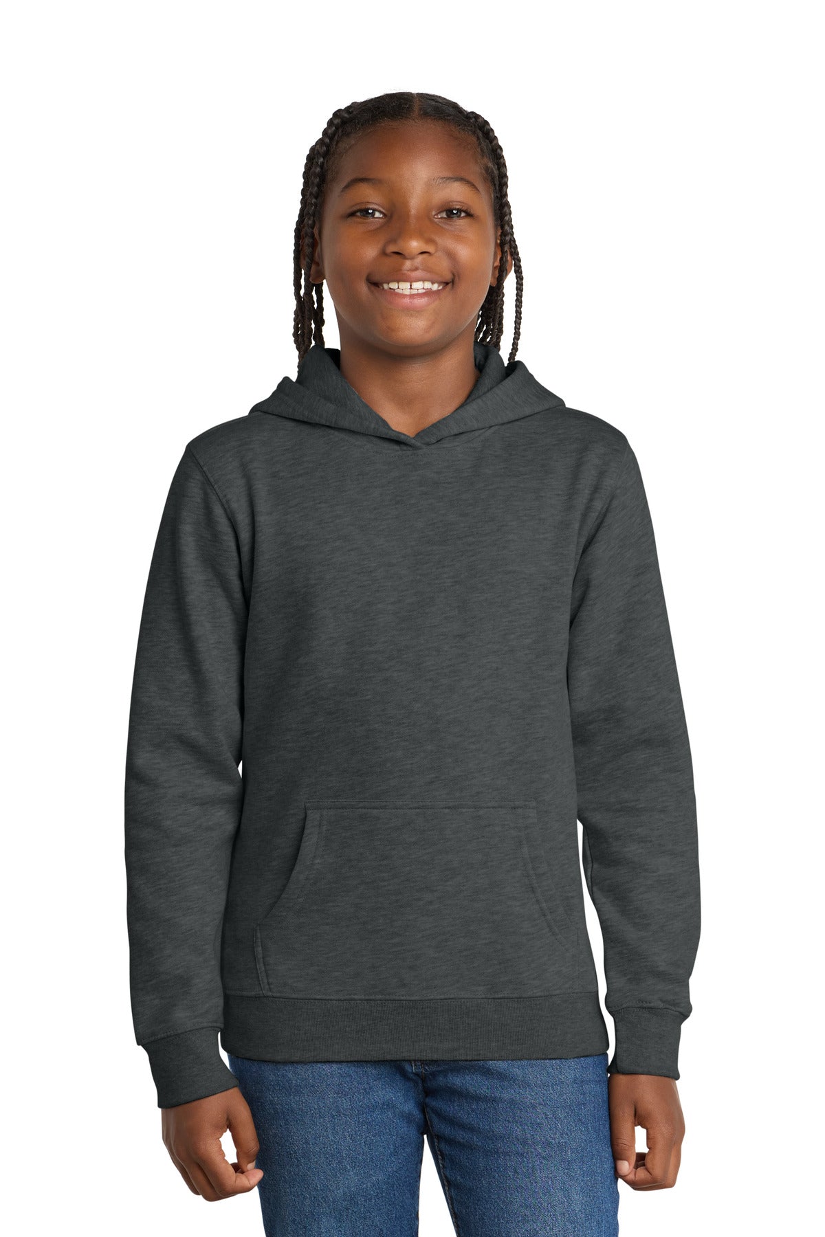 Custom Heathered Charcoal Youth V.I.T.Fleece Hoodie DT6100Y, personalized by SanCanDo Swag in Argyle, TX