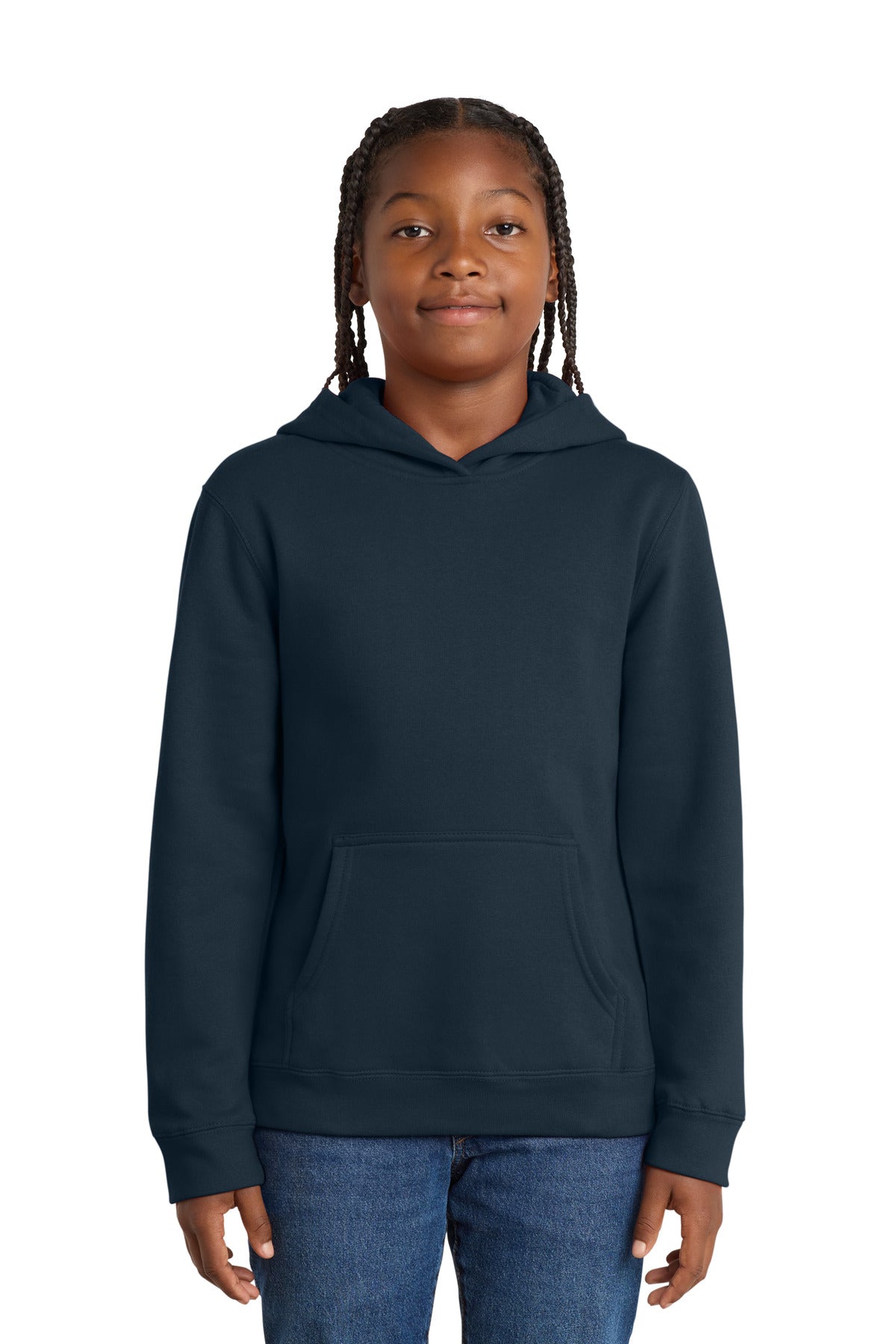 Custom New Navy Youth V.I.T.Fleece Hoodie DT6100Y, personalized by SanCanDo Swag in Argyle, TX