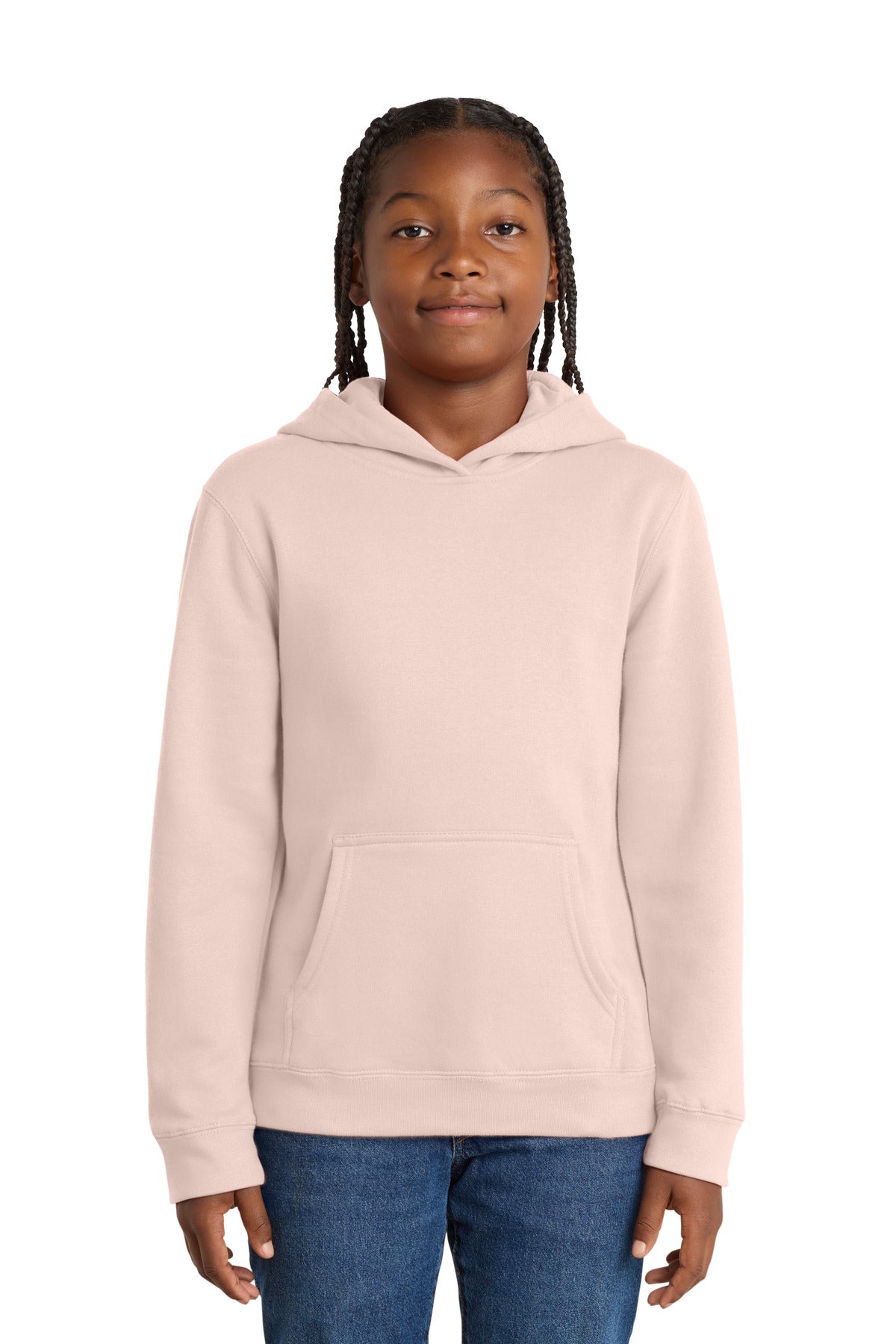 Custom Rosewater Pink Youth V.I.T.Fleece Hoodie DT6100Y, personalized by SanCanDo Swag in Argyle, TX