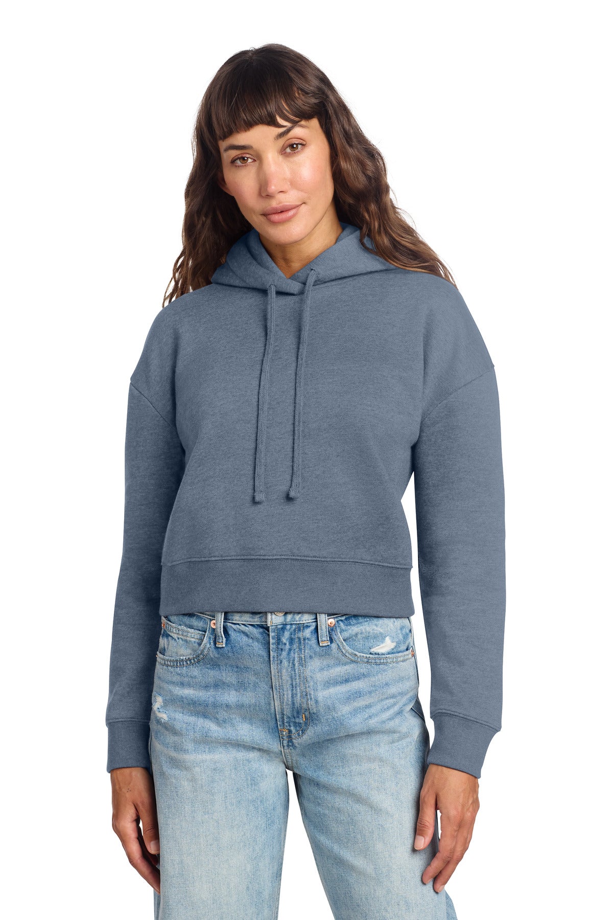 Custom Flint Blue Heather Women's V.I.T. Fleece Hoodie DT6101, personalized by SanCanDo Swag in Argyle, TX