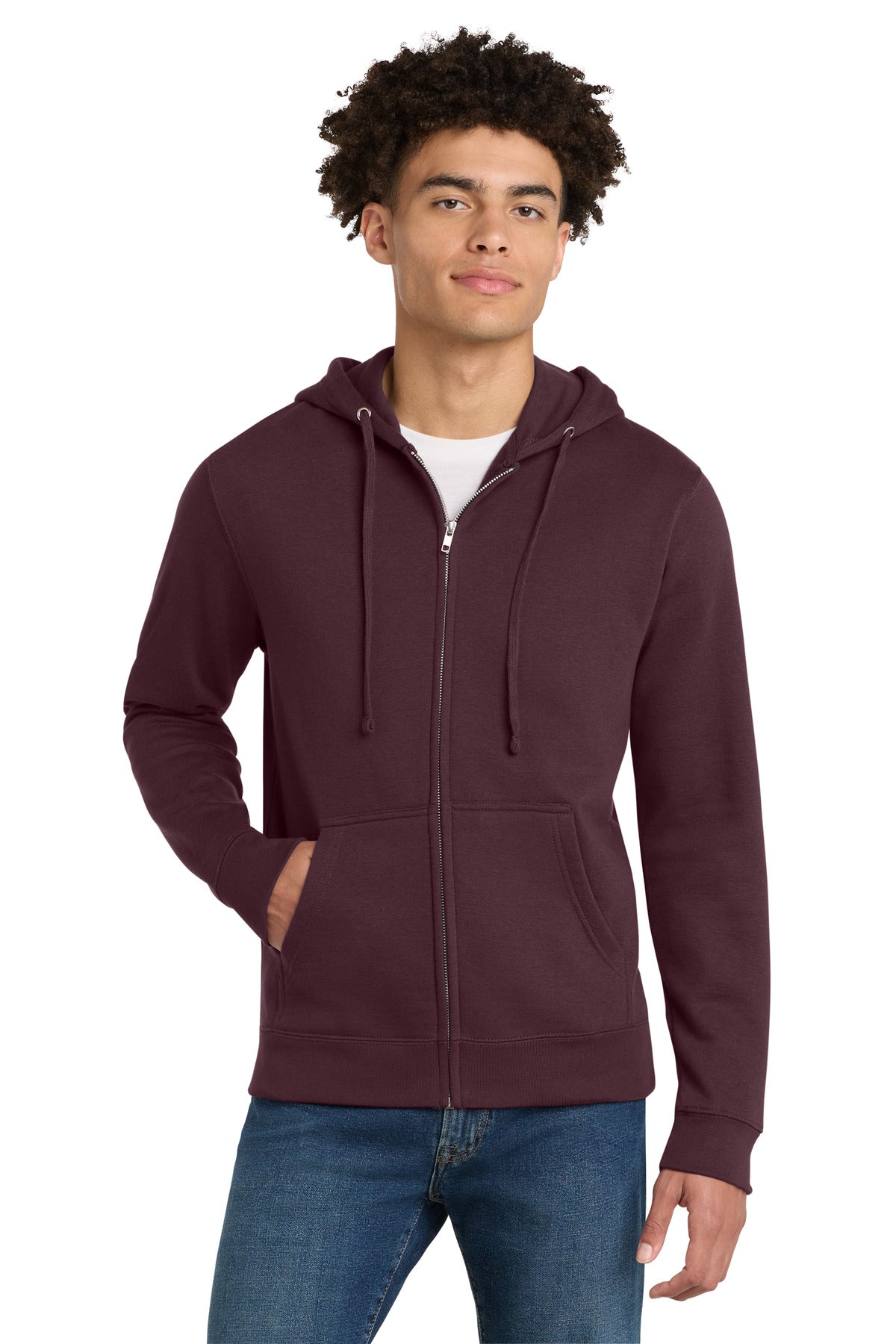 Custom Plum V.I.T.Fleece Full-Zip Hoodie DT6102, personalized by SanCanDo Swag in Argyle, TX