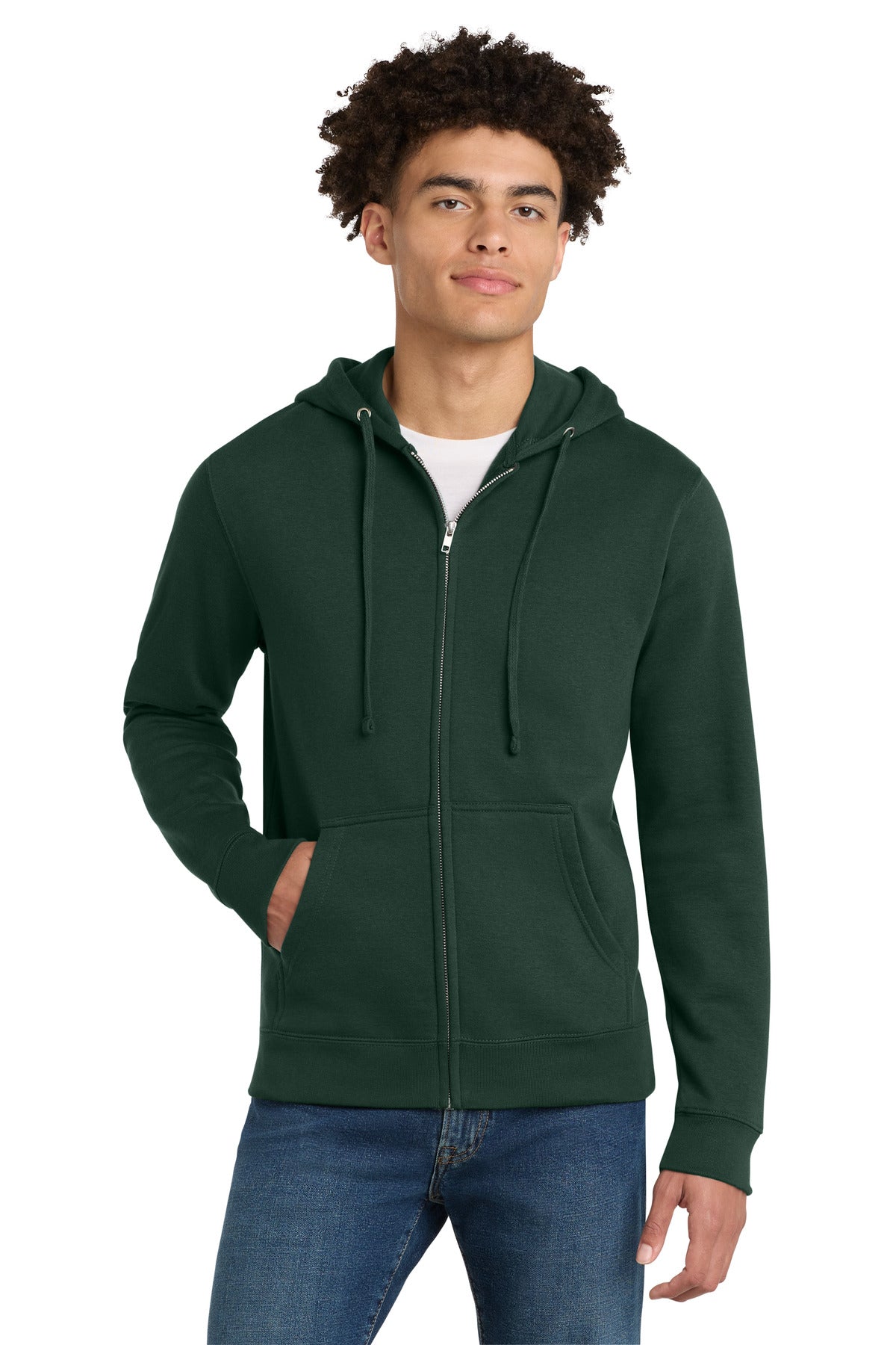 Custom Forest Green V.I.T.Fleece Full-Zip Hoodie DT6102, personalized by SanCanDo Swag in Argyle, TX