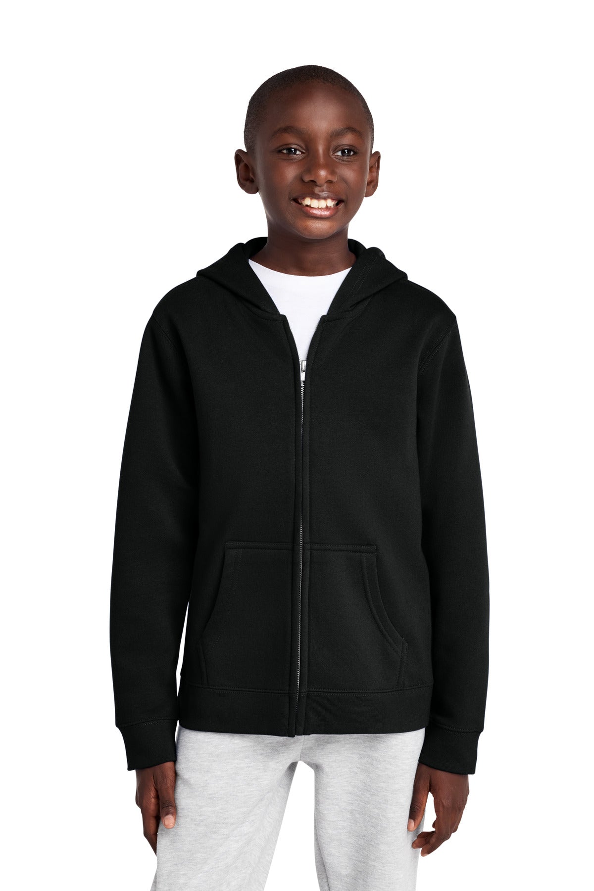 Custom Black Youth V.I.T. Fleece Full-Zip Hoodie DT6102Y, personalized by SanCanDo Swag in Argyle, TX