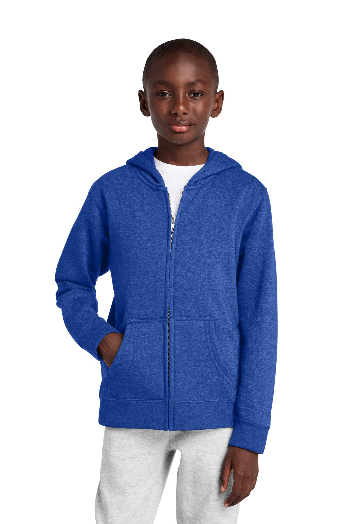 Custom Royal Frost Youth V.I.T. Fleece Full-Zip Hoodie DT6102Y, personalized by SanCanDo Swag in Argyle, TX