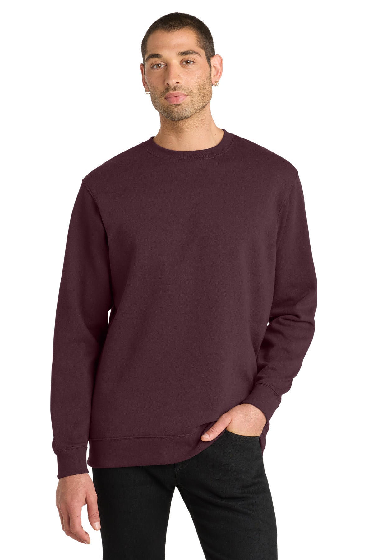 Custom Plum V.I.T.Fleece Crew DT6104, personalized by SanCanDo Swag in Argyle, TX