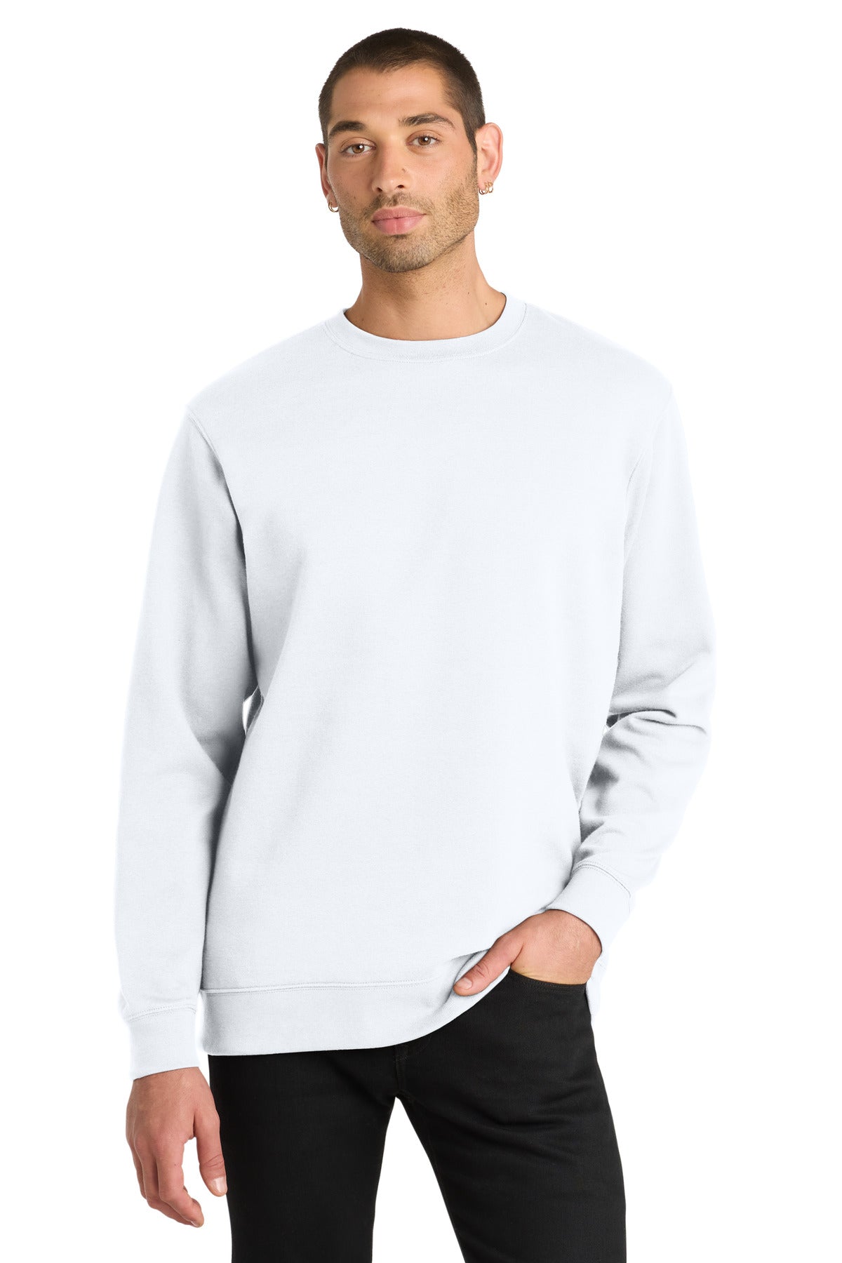 Custom White V.I.T.Fleece Crew DT6104, personalized by SanCanDo Swag in Argyle, TX