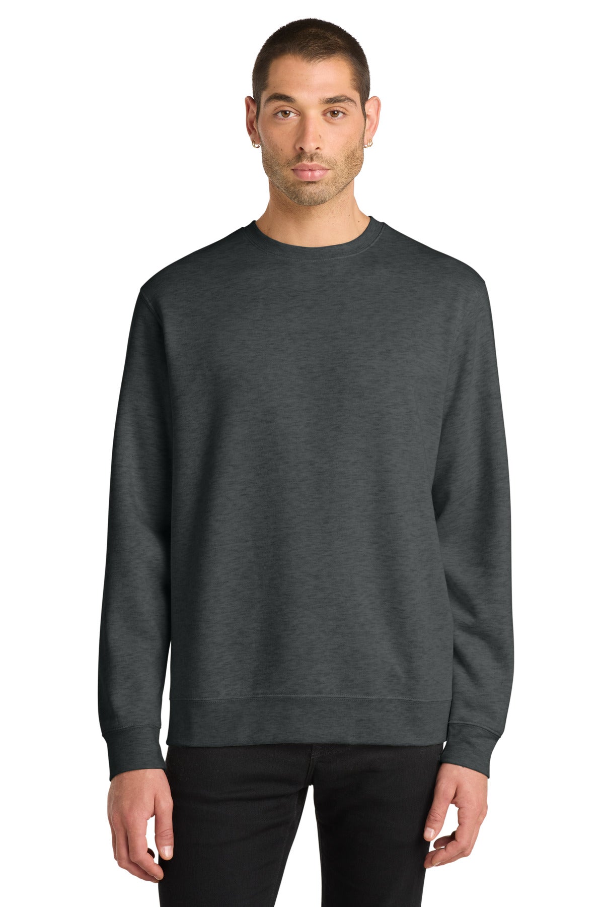 Custom Heathered Charcoal V.I.T.Fleece Crew DT6104, personalized by SanCanDo Swag in Argyle, TX