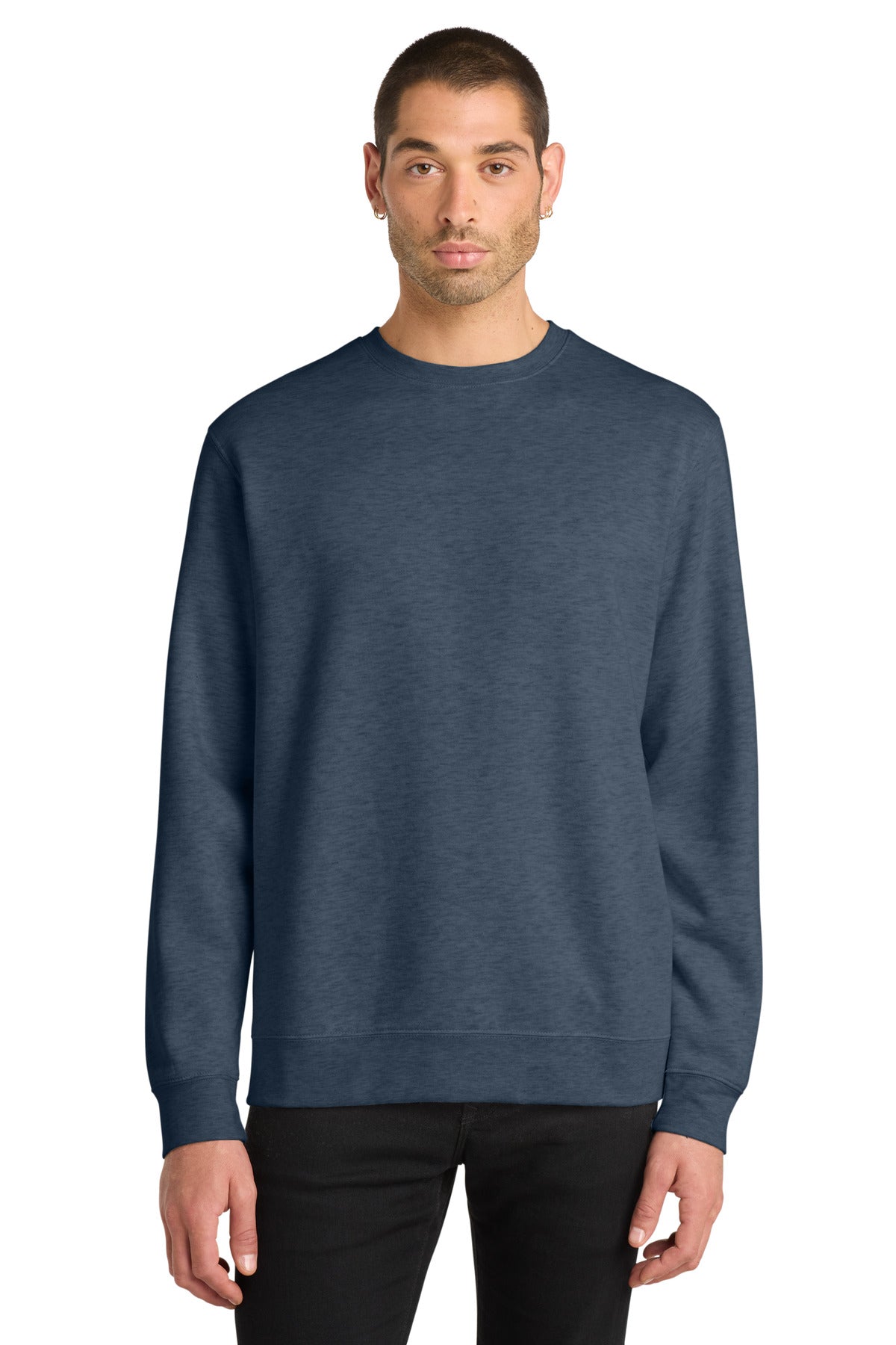 Custom Heathered Navy V.I.T.Fleece Crew DT6104, personalized by SanCanDo Swag in Argyle, TX